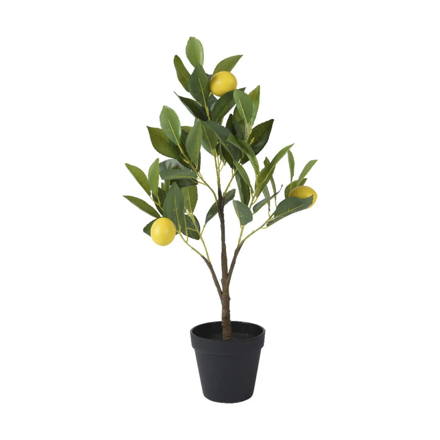 Kunstigt Citrontræ i Potte, grøn/gul, large