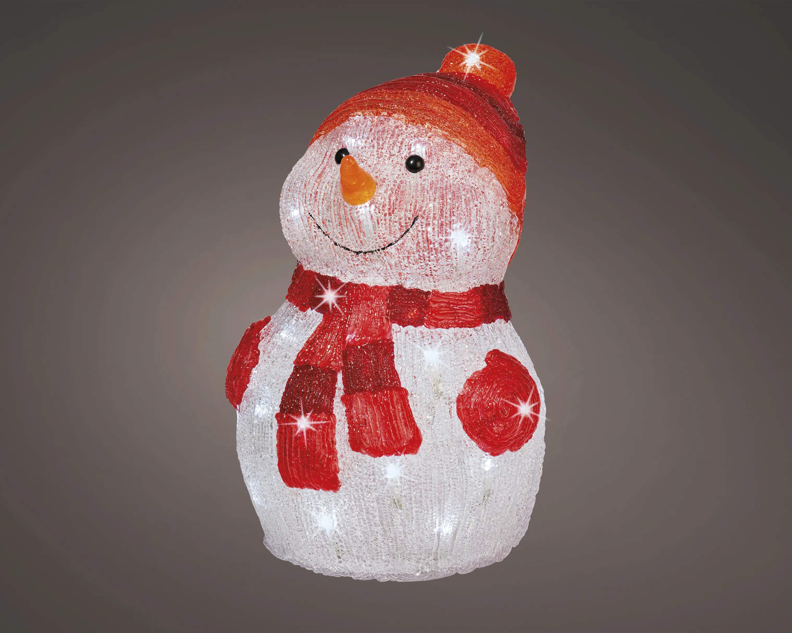 Casa Christmas Lysdekoration LED-figur Snemand i 35 cm, 2