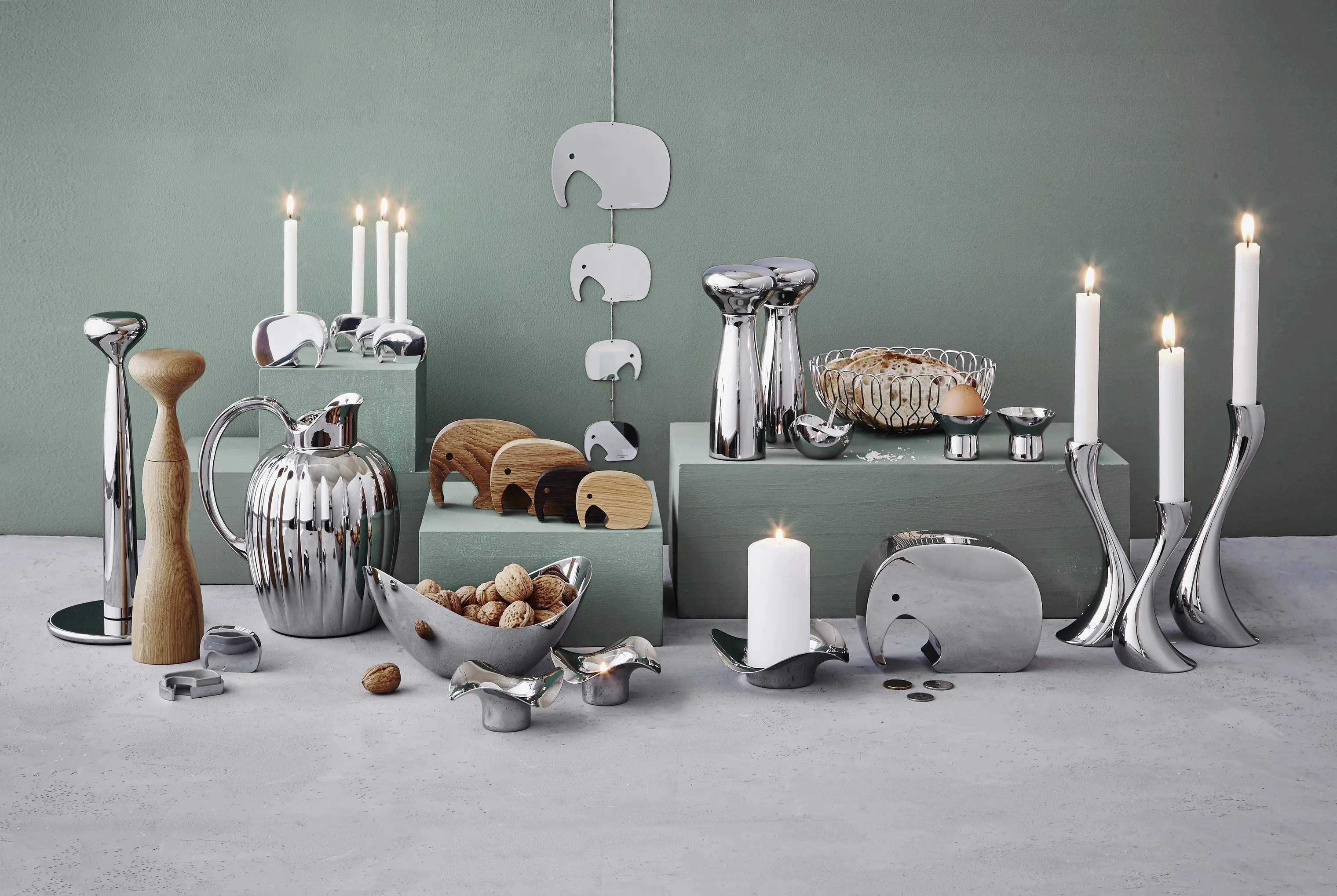Georg Jensen Æggebægere Alfredo Æggebæger - 2 stk. i Sølvfarvet, 4