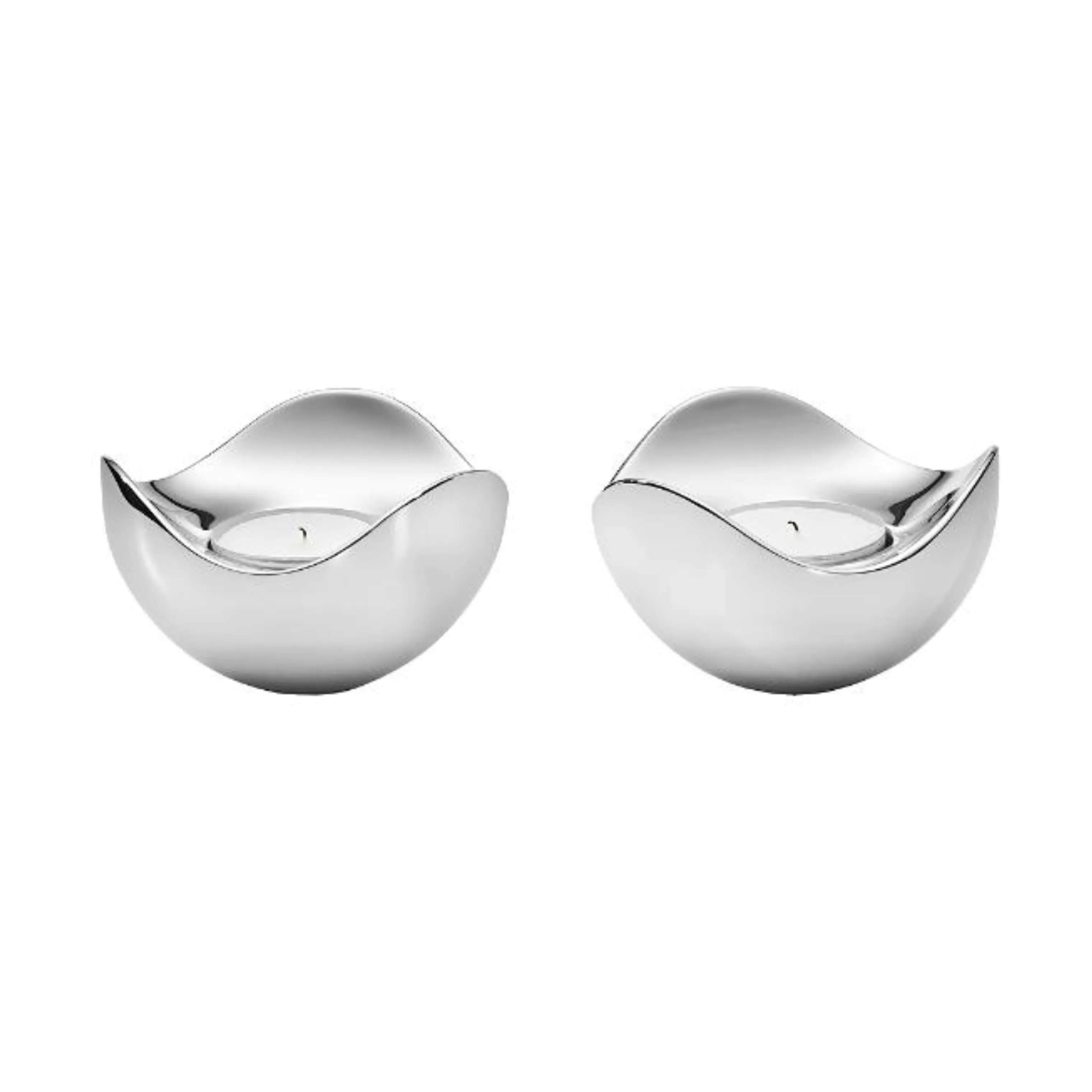 Georg Jensen Fyrfadsstage Bloom Fyrfadsstage - 2 stk. i Stål, 1