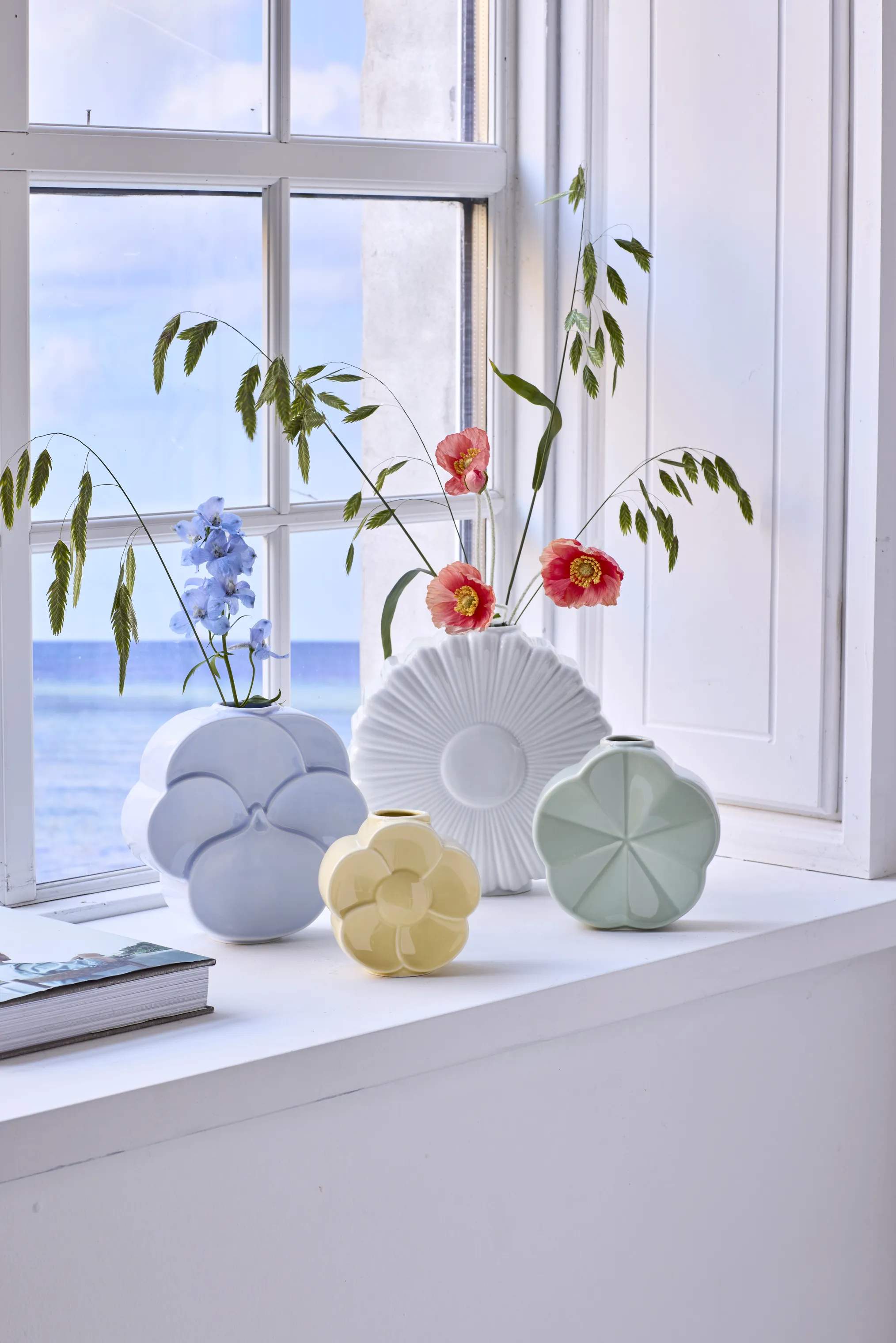 Lyngby Porcelæn Vaser Flower Vase - Snerle i Grøn, 10