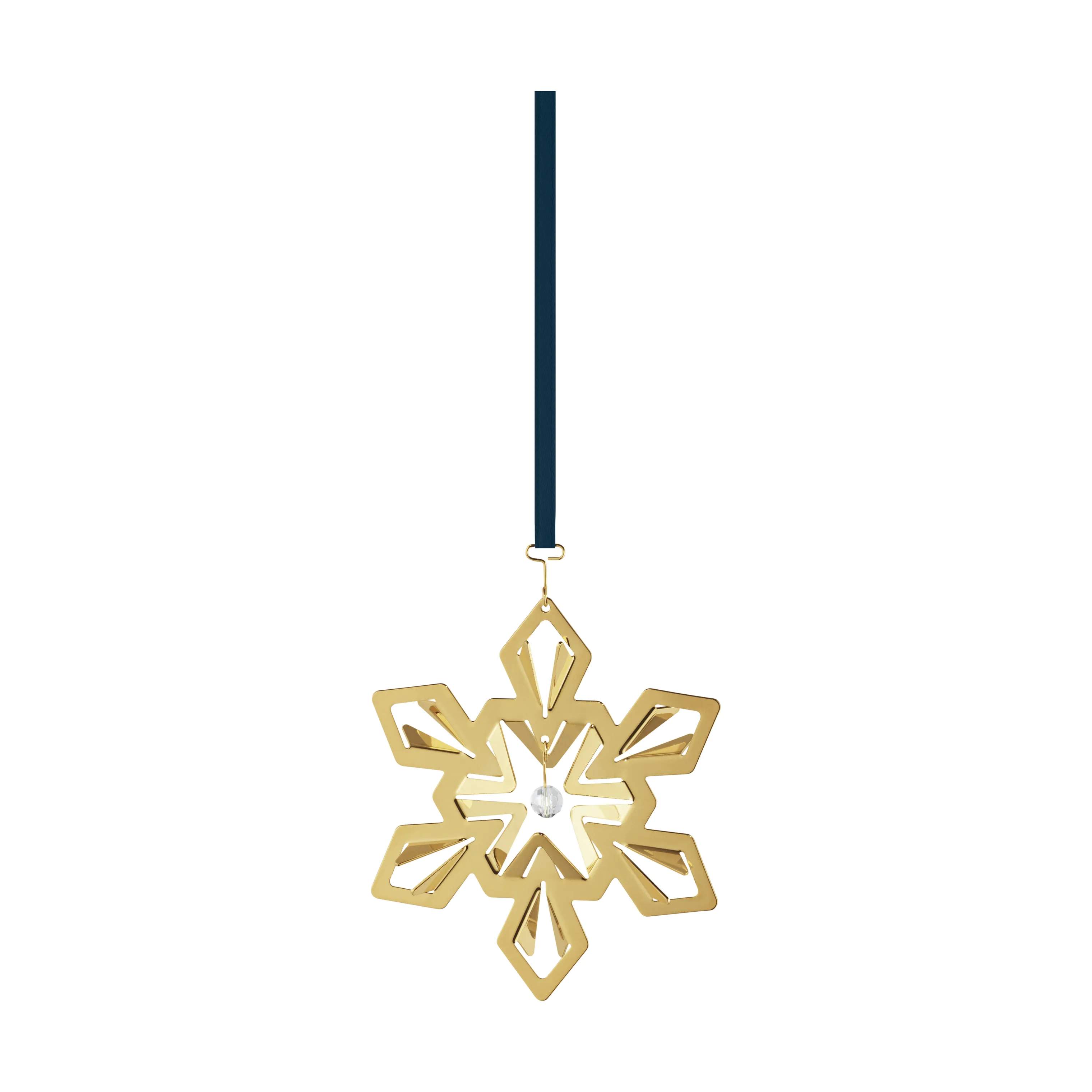 CC 2024 Juleornament - Snefnug, guld, large