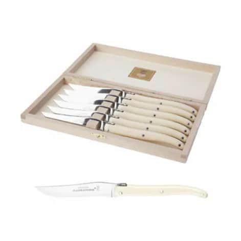 CLAUDE DOZORME Steakknive Laguiole Lagiuole Steakkniv - 6 stk. i Beige, 3