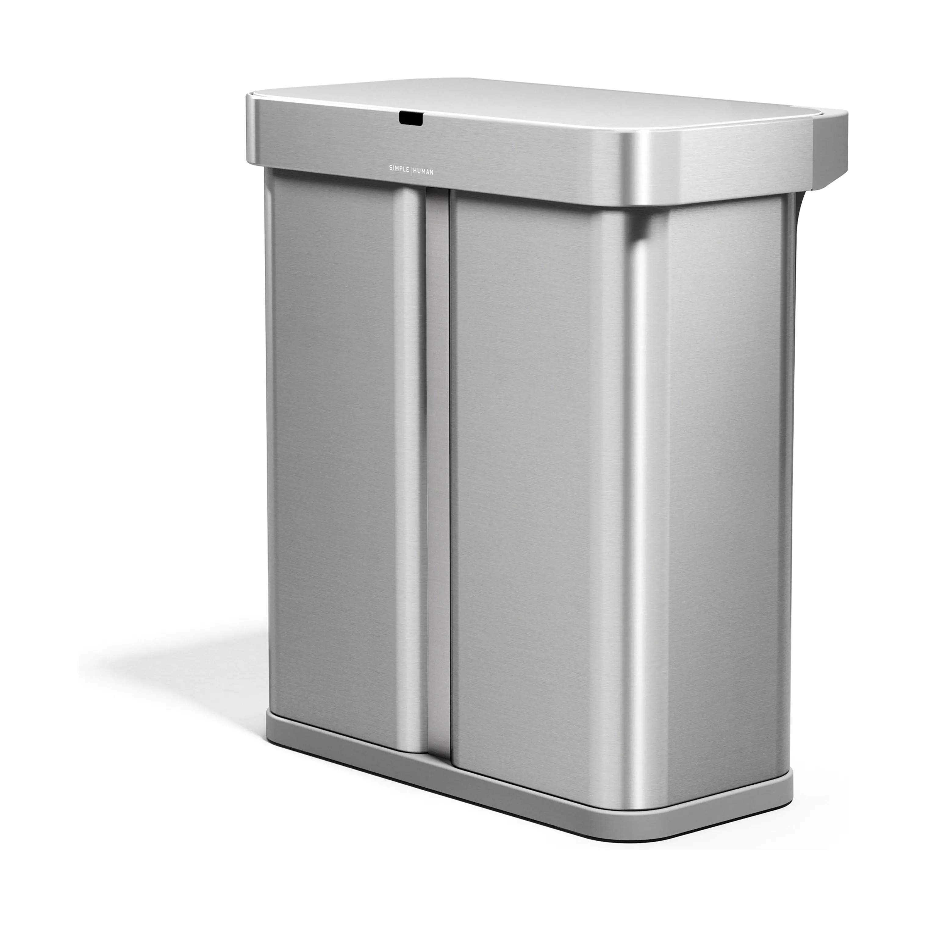 Simplehuman Spande uden pedal Dual Affaldspand i Børstet stål, 2