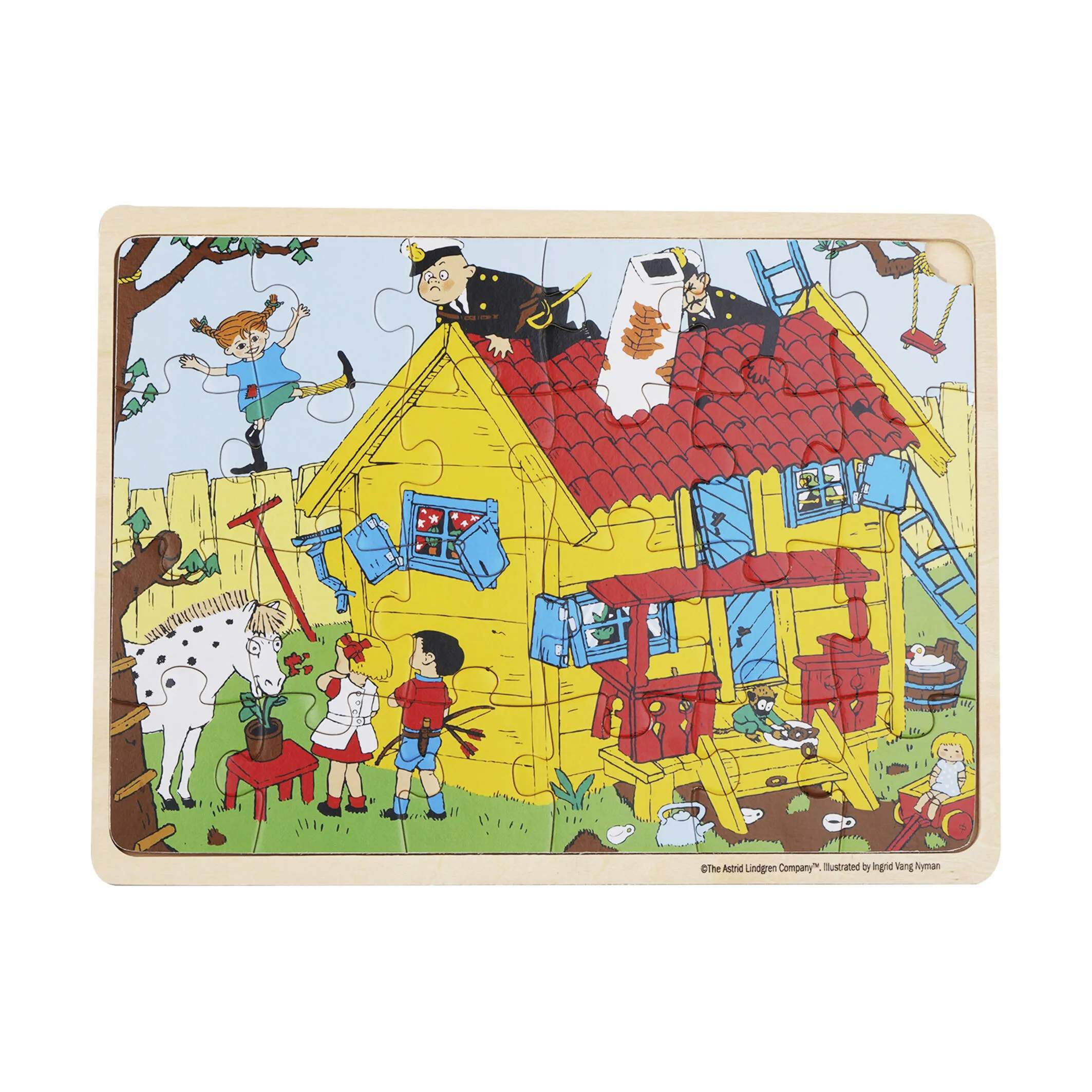Barbo Toys Puslespil Pippi Langstrømpe Pippi Langstrømpe Puslespil - Villa Villekulla i Multifarvet, 1