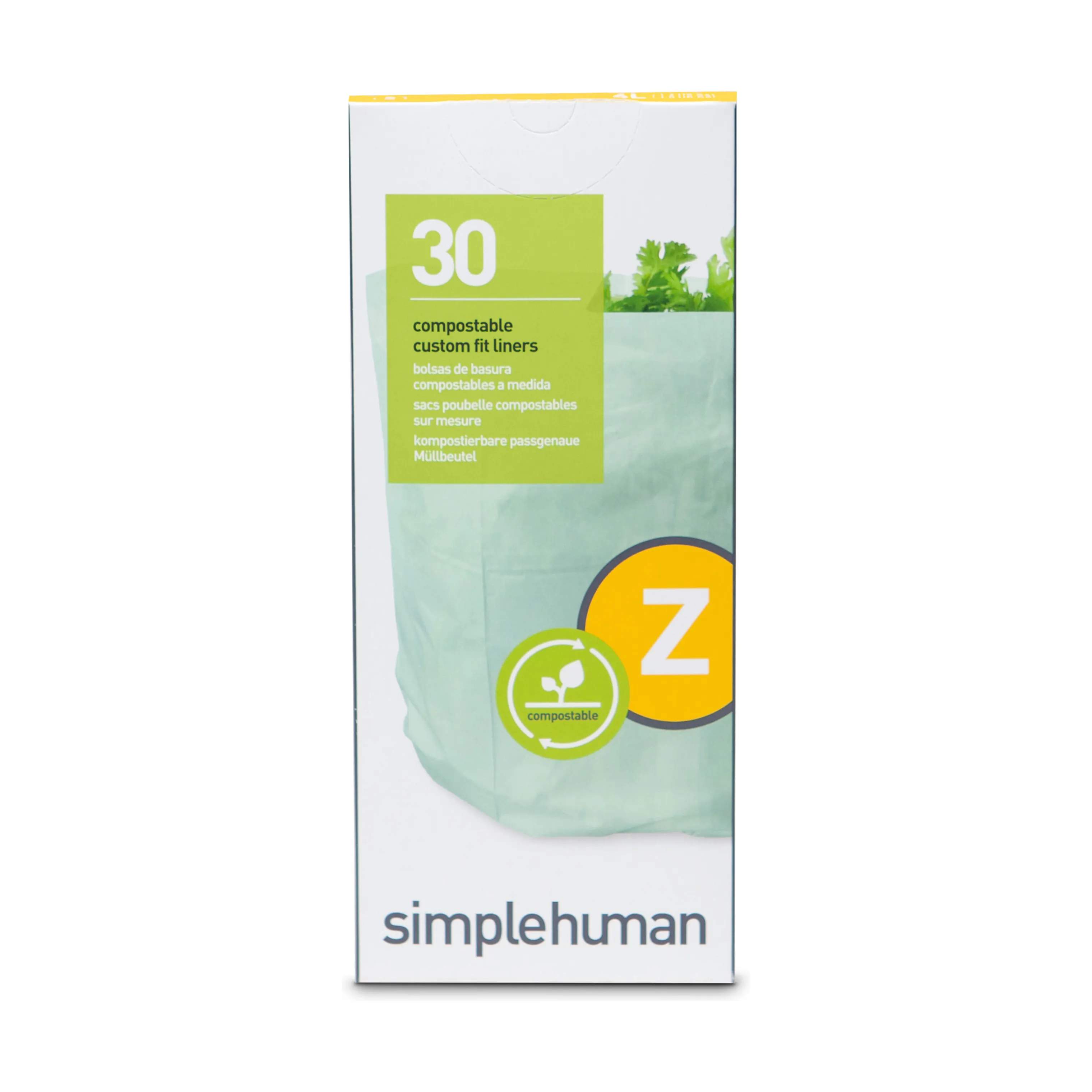 Simplehuman Affaldsposer Kompost affaldsposer kode Z - 30 stk. i Grøn, 1