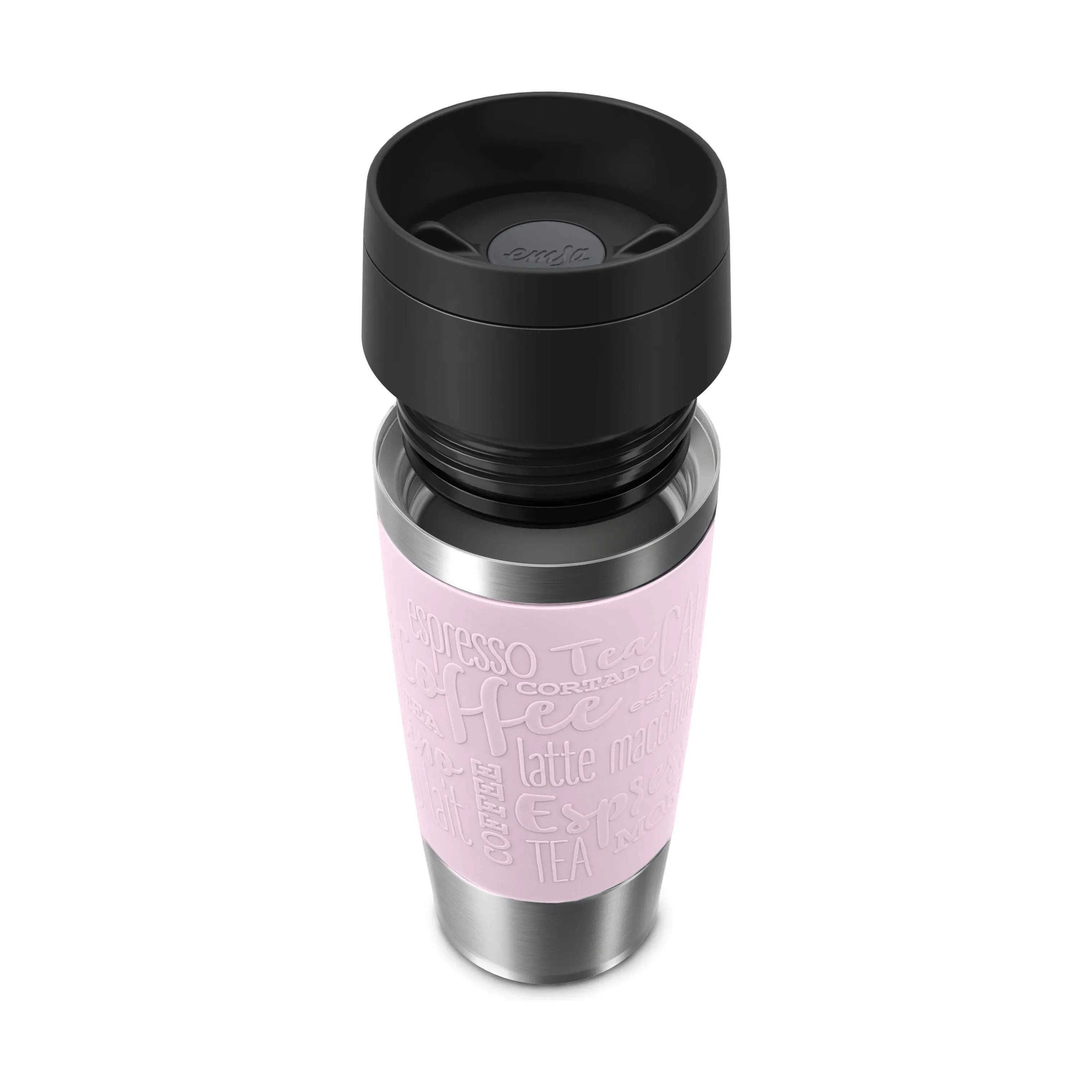 Emsa To go kopper To Go To-Go Classic Rejsekrus i Pastel Pink, 0.36 L, 6