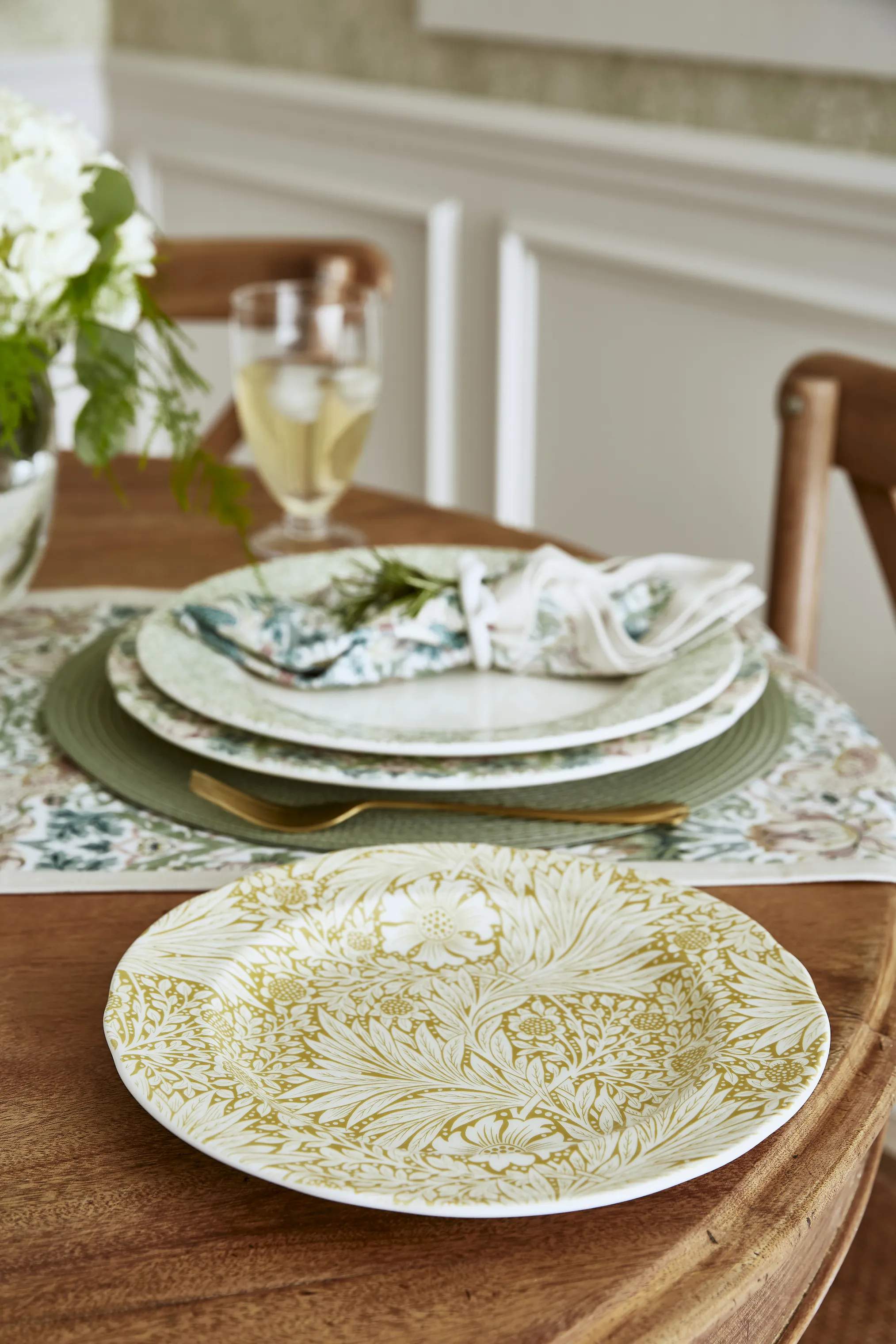 Spode Frokosttallerkener Morris & Co Tallerken i Hvid/gul, 2