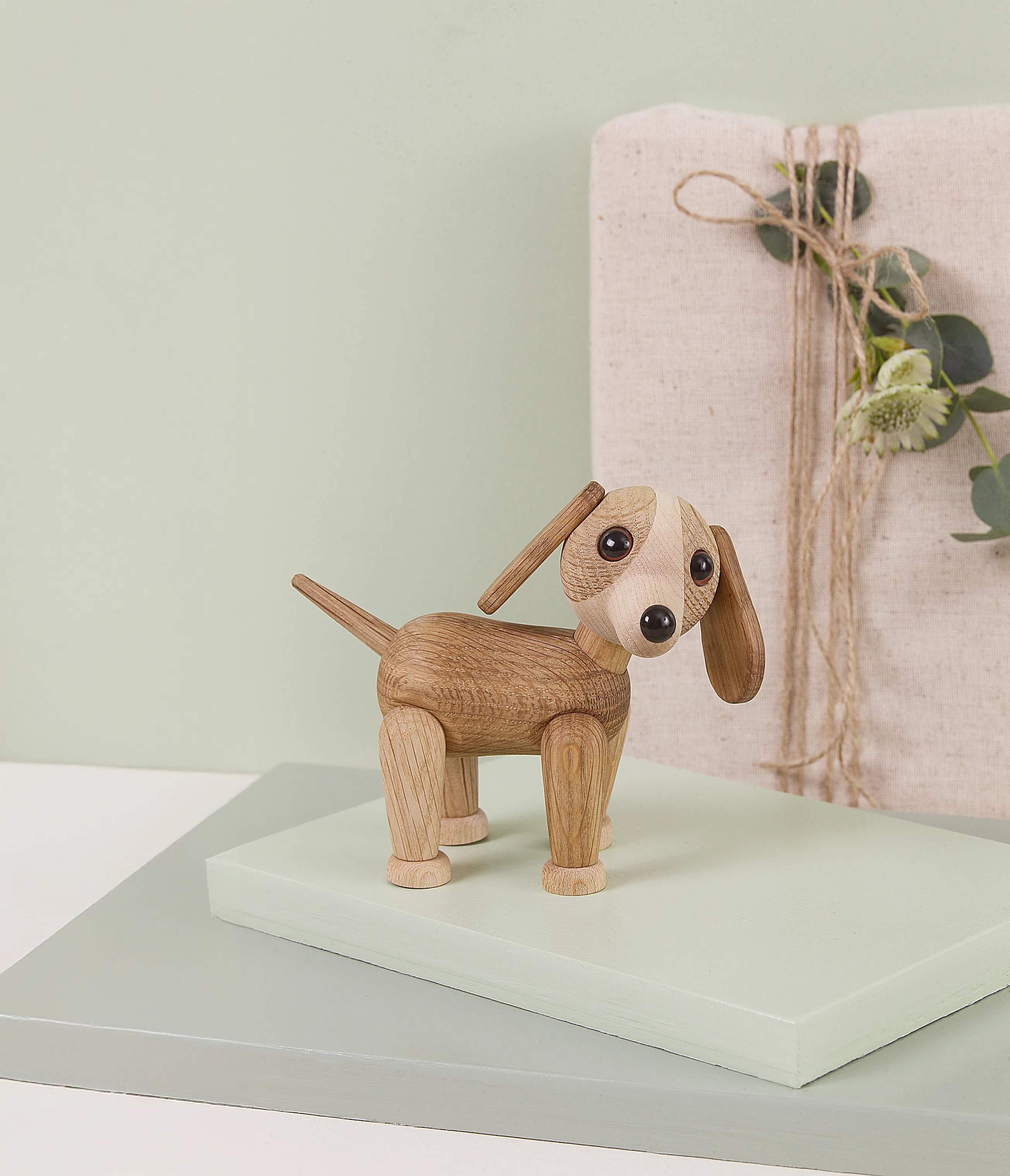 Spring Copenhagen Dyrefigurer Hund Fluff i Natural, 3