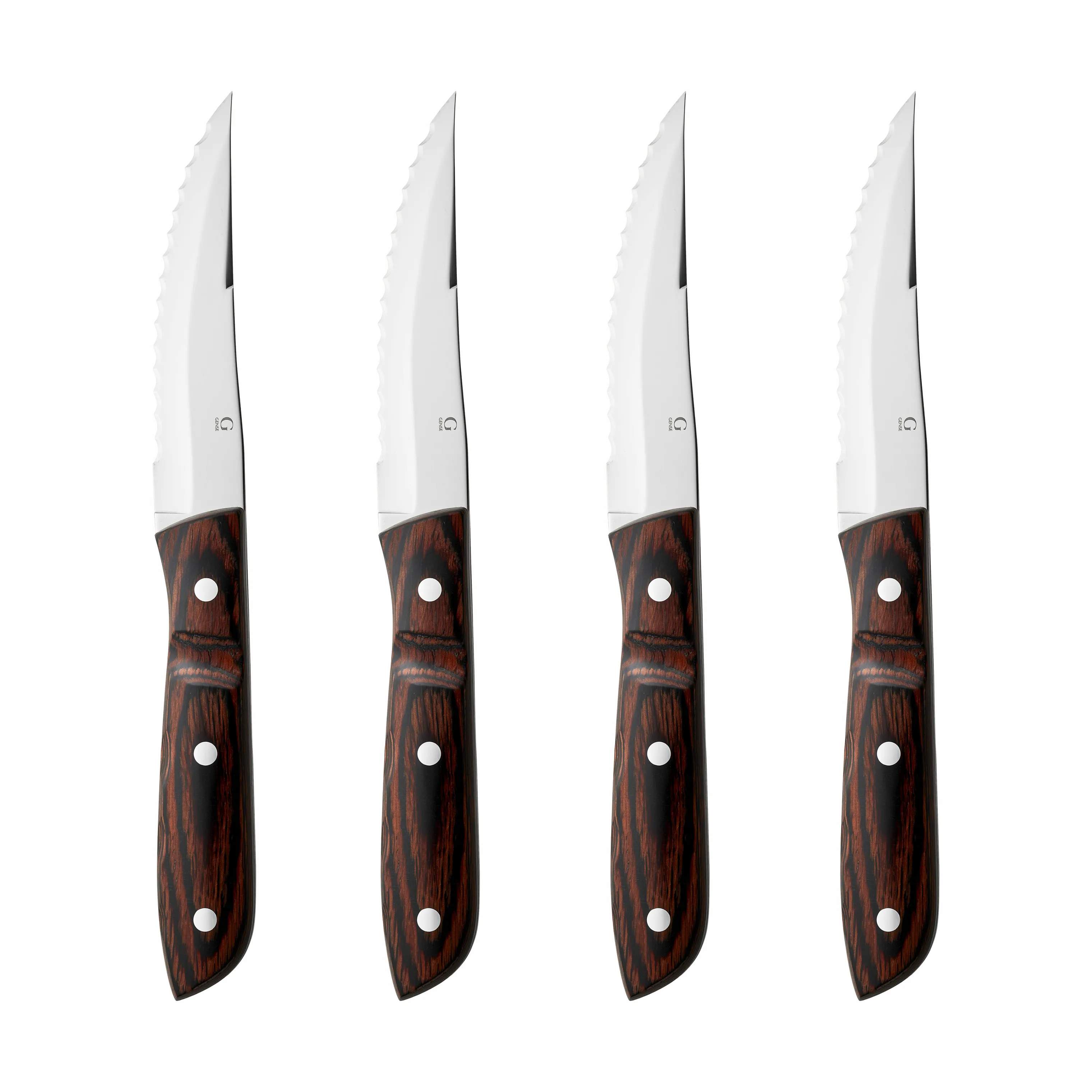 Old Farmer Classic XL Steakknive - 4 dele, brun/stål, large