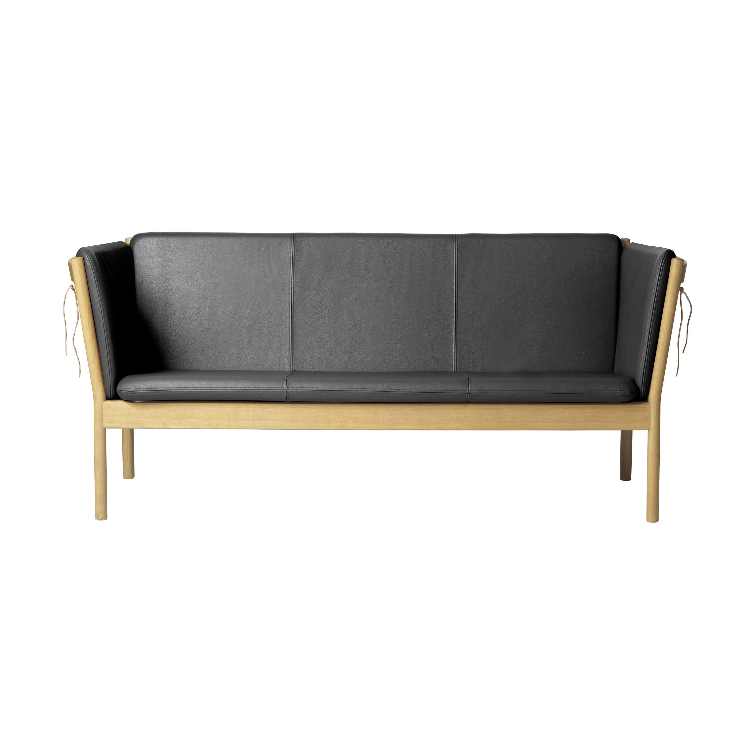J149 Sofa, sort læder, large