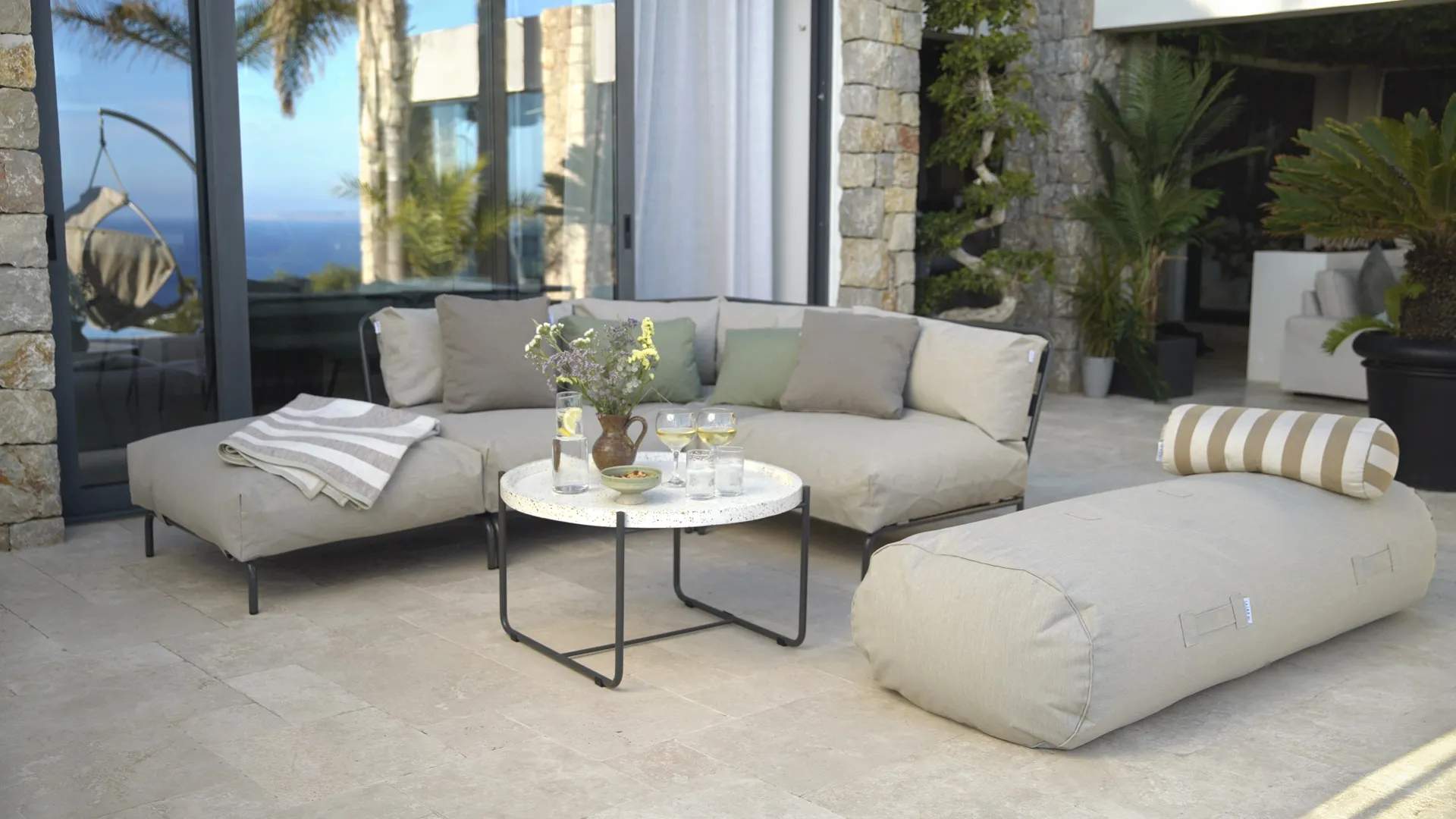 TRIMM Copenhagen Loungestole Brick Hjørnemodul i Beige, 4