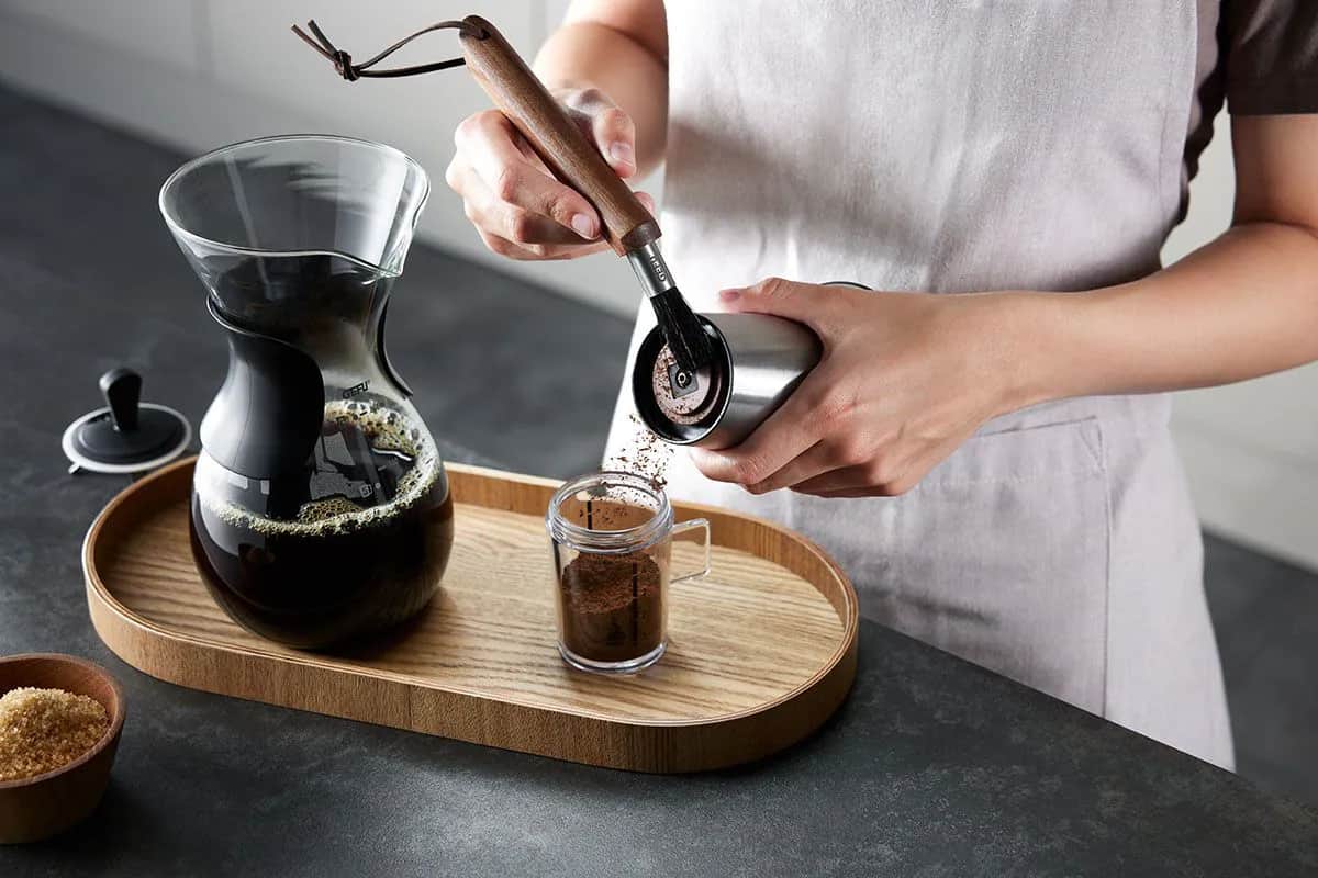 Gefu Kaffekværne Dusto Kværnbørste i Brun/Sølv, 2