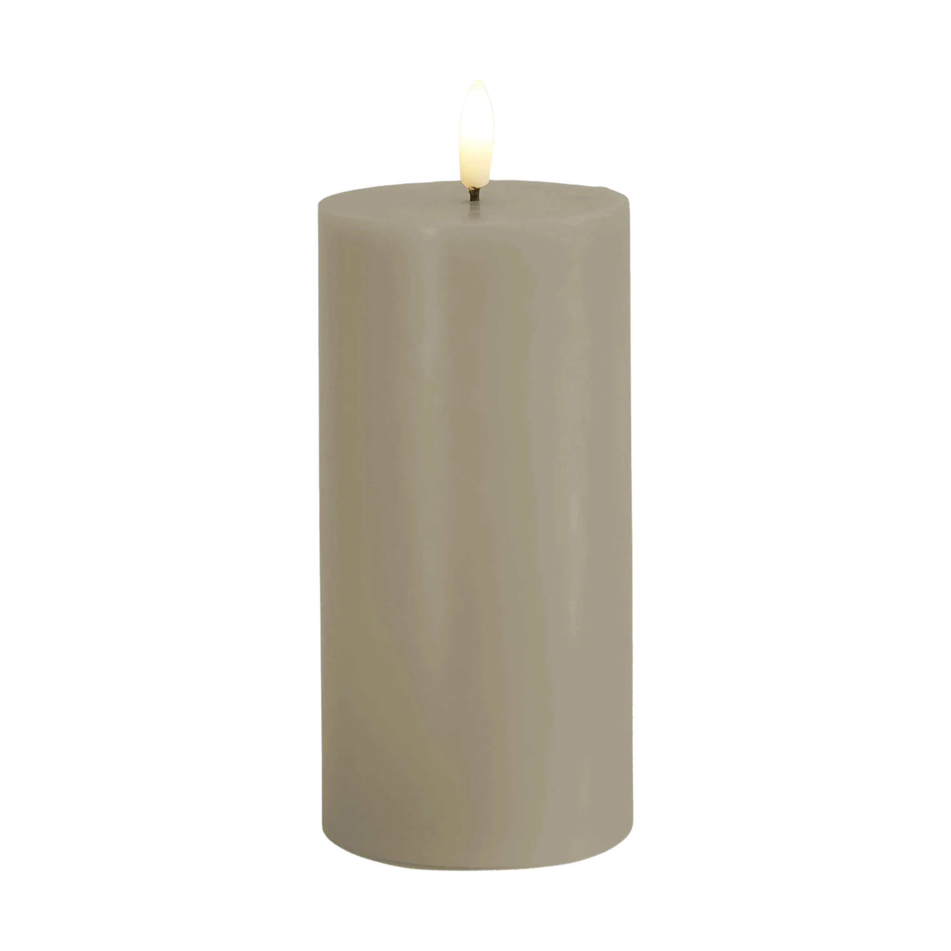 Sirius LED-lys Sille LED Bloklys i Warm Grey, H15 x Ø7,5 cm, 1