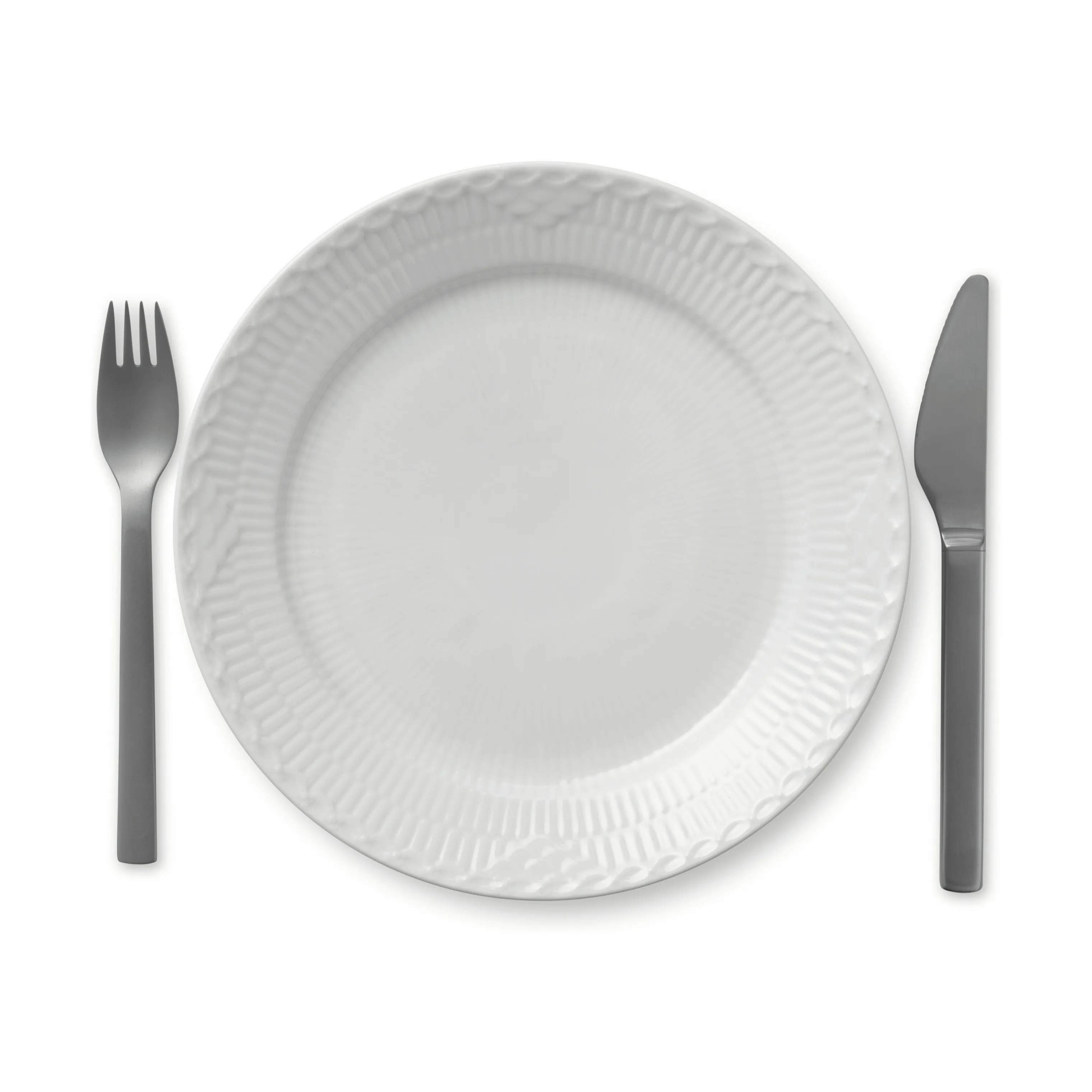 Royal Copenhagen Middagstallerkener Hvid Halvblonde Tallerken i Hvid, 25 cm, 2