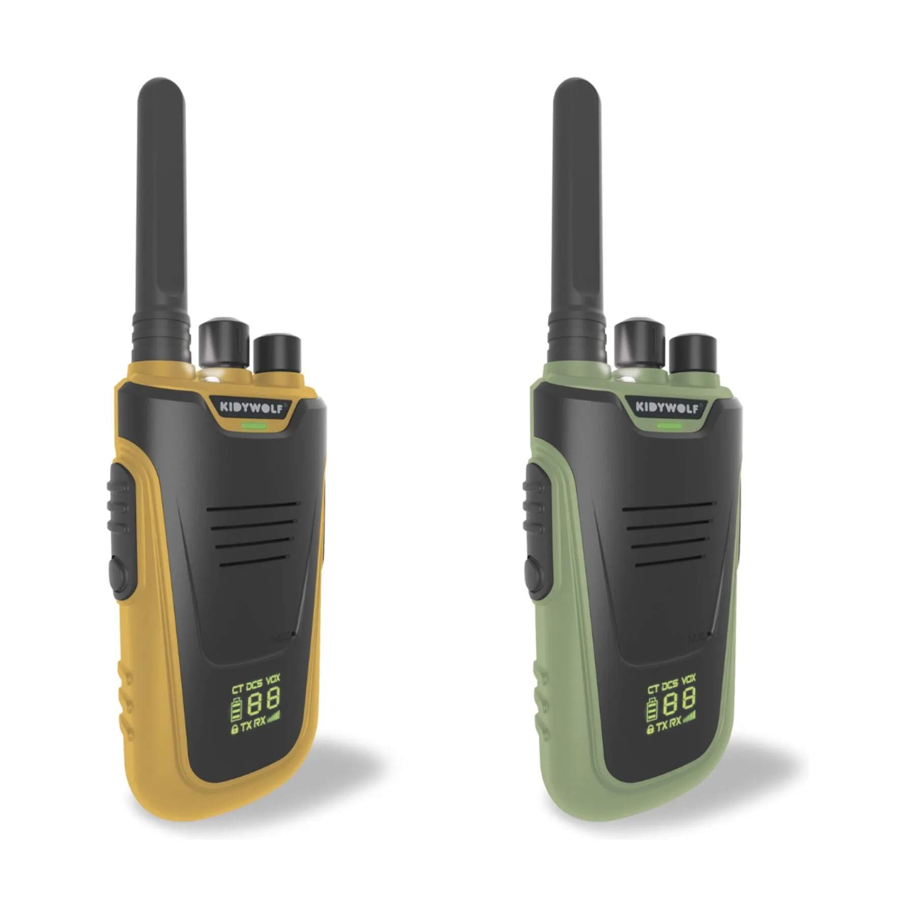 Kidywolf Til børneværelset Walkie Talkie - 2 stk. i Gul/grøn, 1