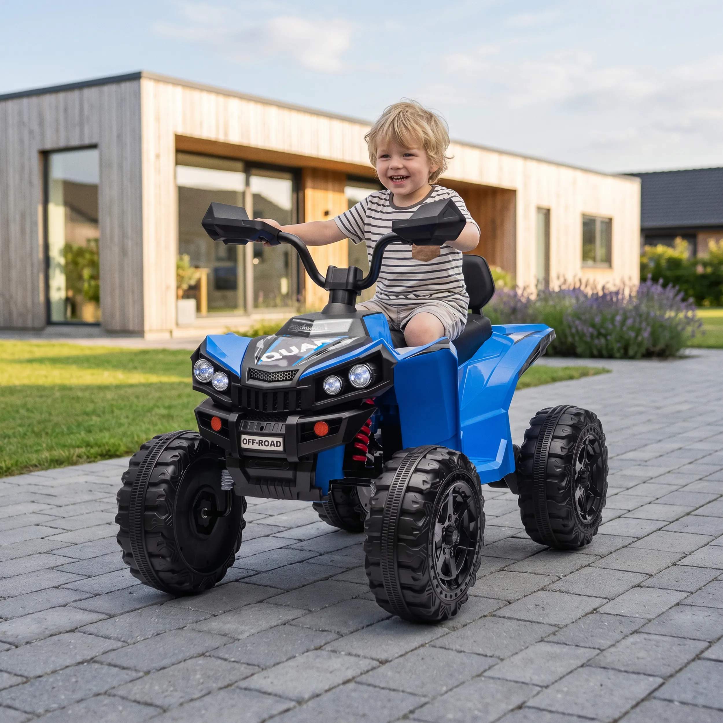 NORDIC PLAY Speed El-biler til børn Elektrisk Bil - ATV i Blå, 3