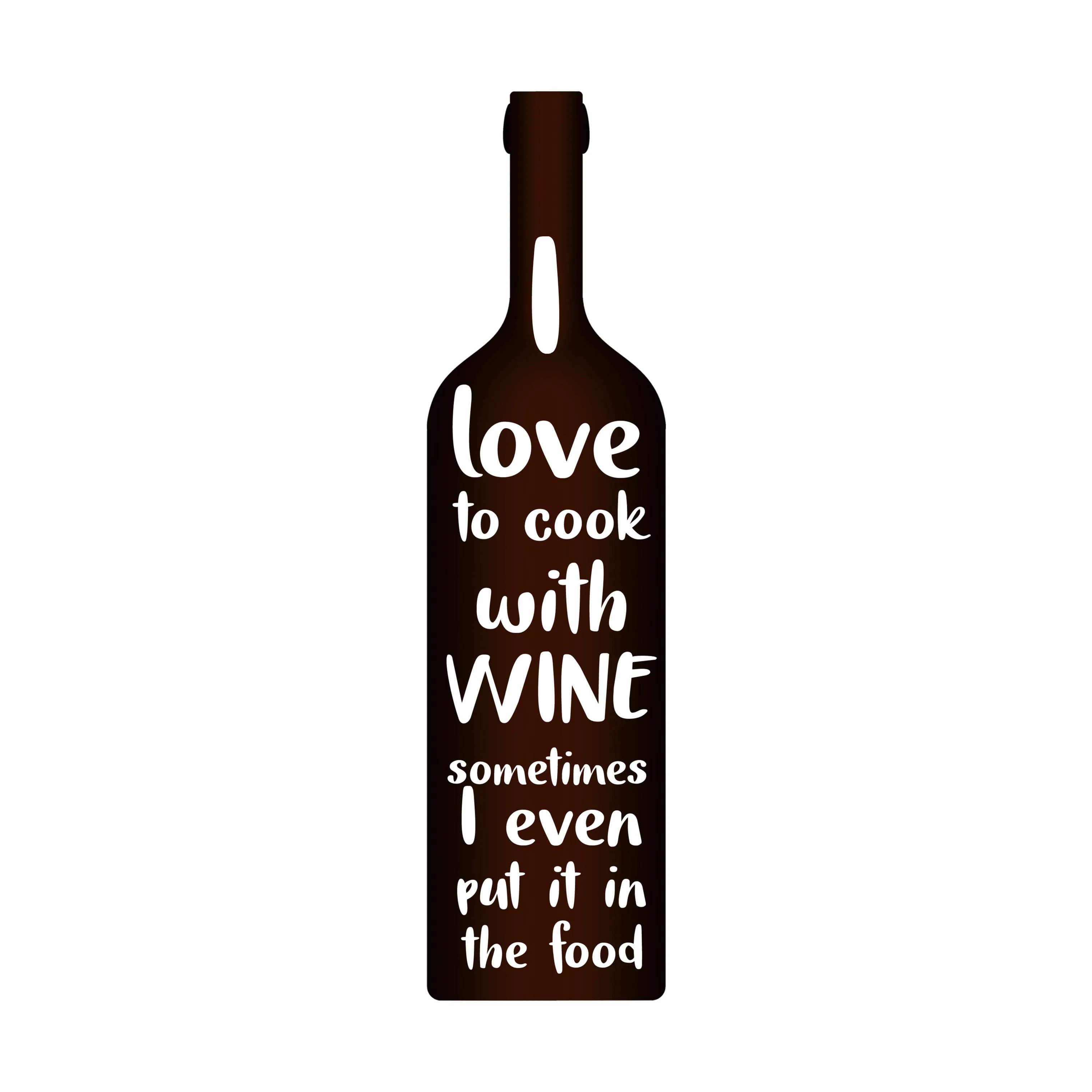 Wonderhagen plakater Plakat I Love To Cook With Wine