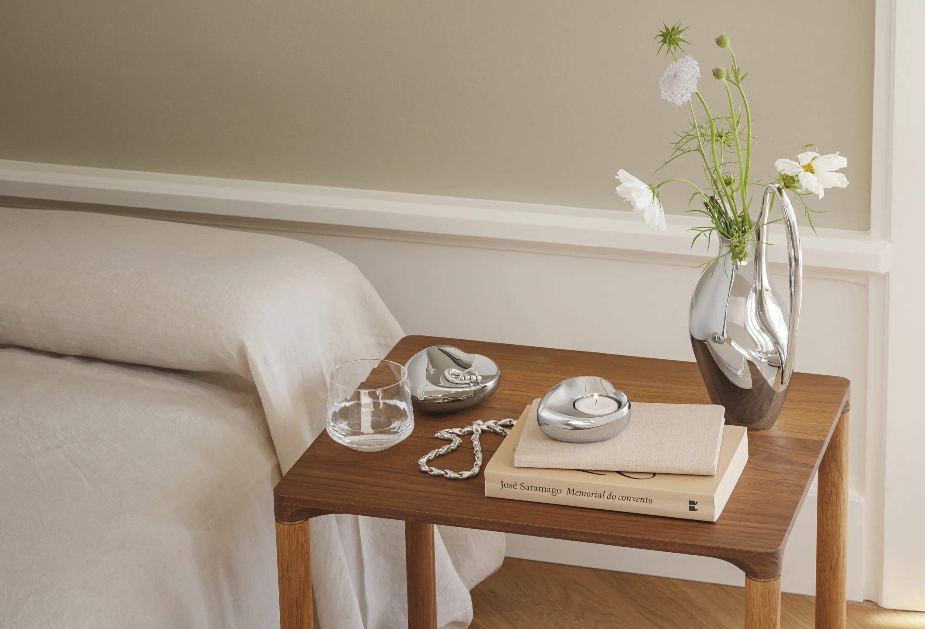 Georg Jensen Fyrfadsstage Heart Fyrfadsstage i Rustfrit stål, 2