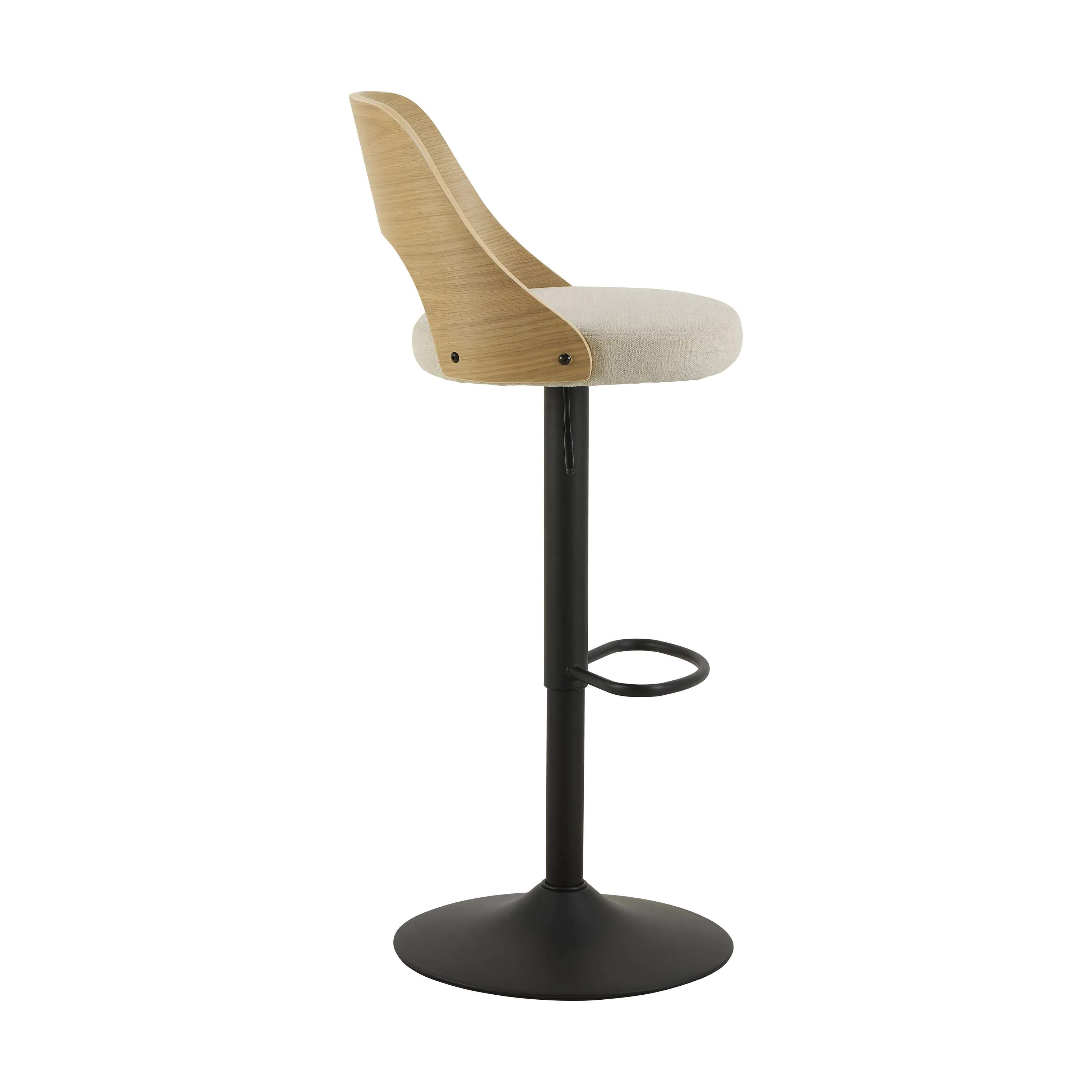 CASA Living Barstole Lucy Barstol - 2 stk i Beige/sort, 7