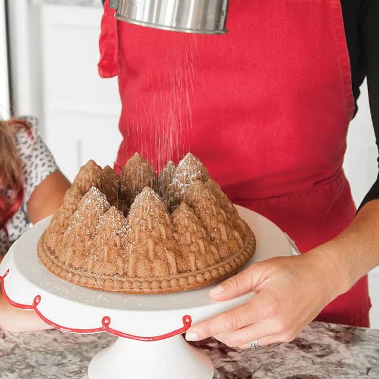 Nordic Ware Øvrige bageforme Pine Forest Bundt Kageform i Sølvfarvet, 4