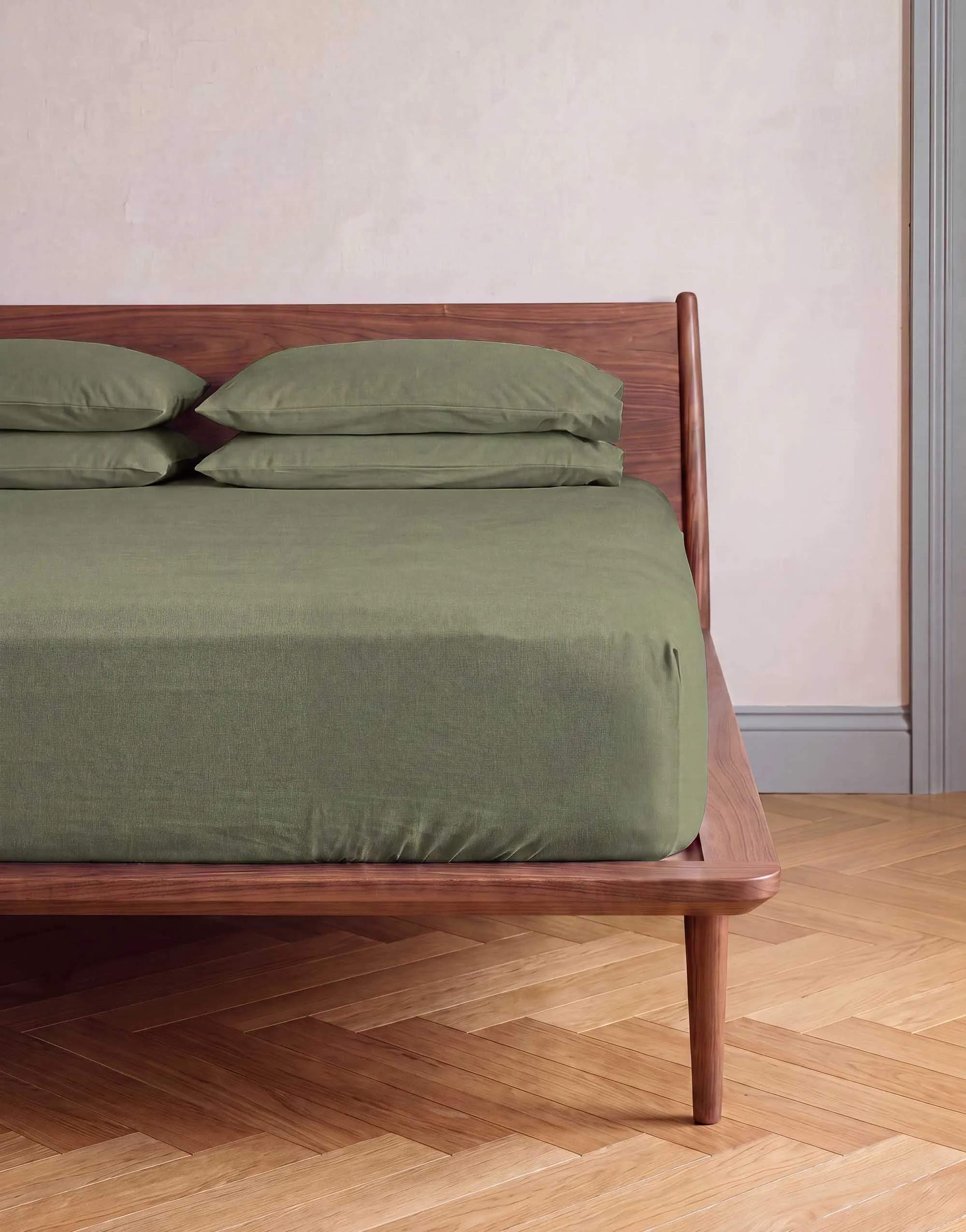 Essenza Lagner Fine Organic Jersey Topmadraslagen i Moss, B200 x L220 cm, 2