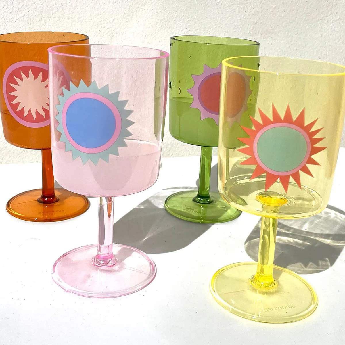 Sunnylife Cocktailglas Rio Sun Multi Rio Sun Vinglas - 4stk. i Multifarvet, 2