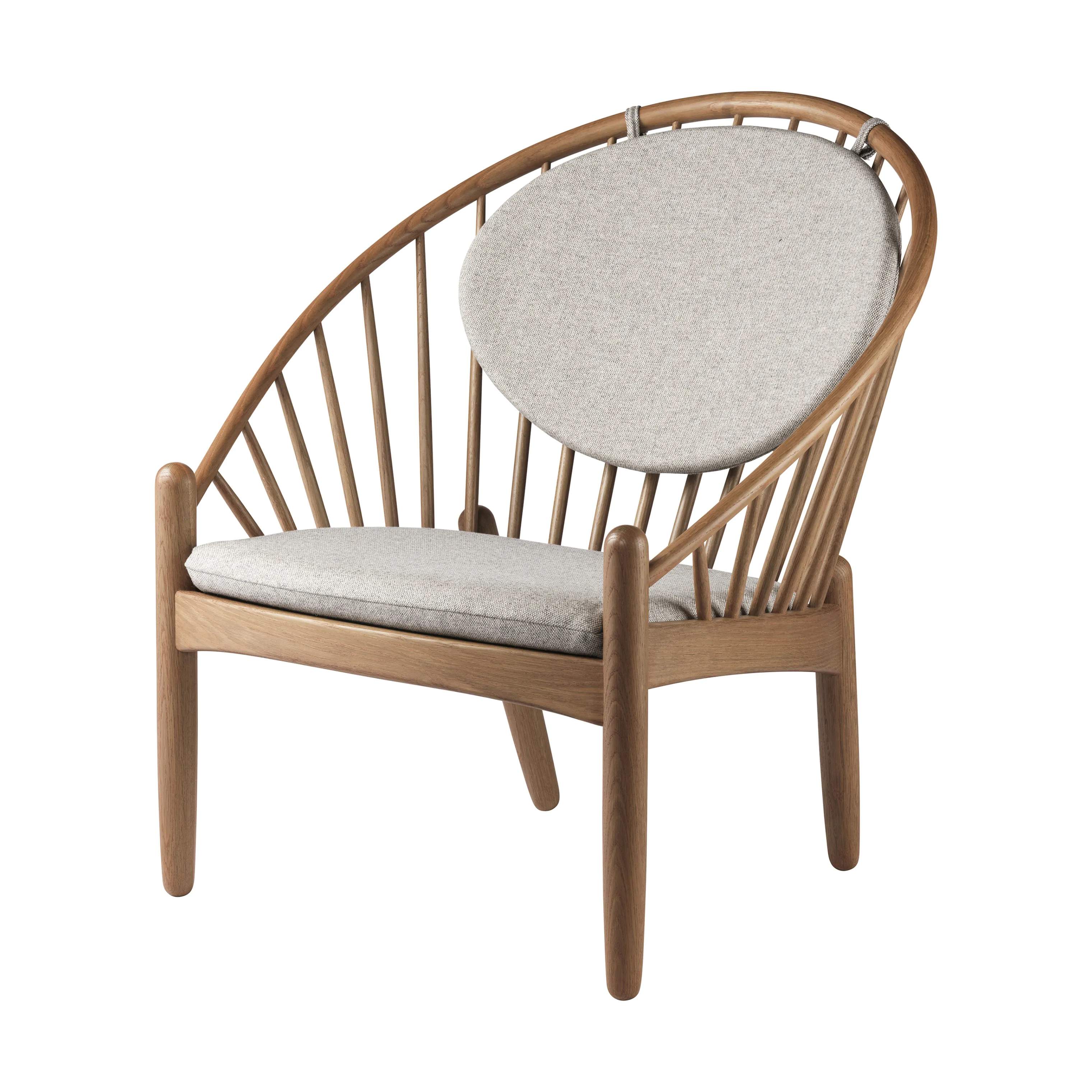 FDB Møbler Lænestole J166 Jørna Lænestol i Light grey/røget, 2