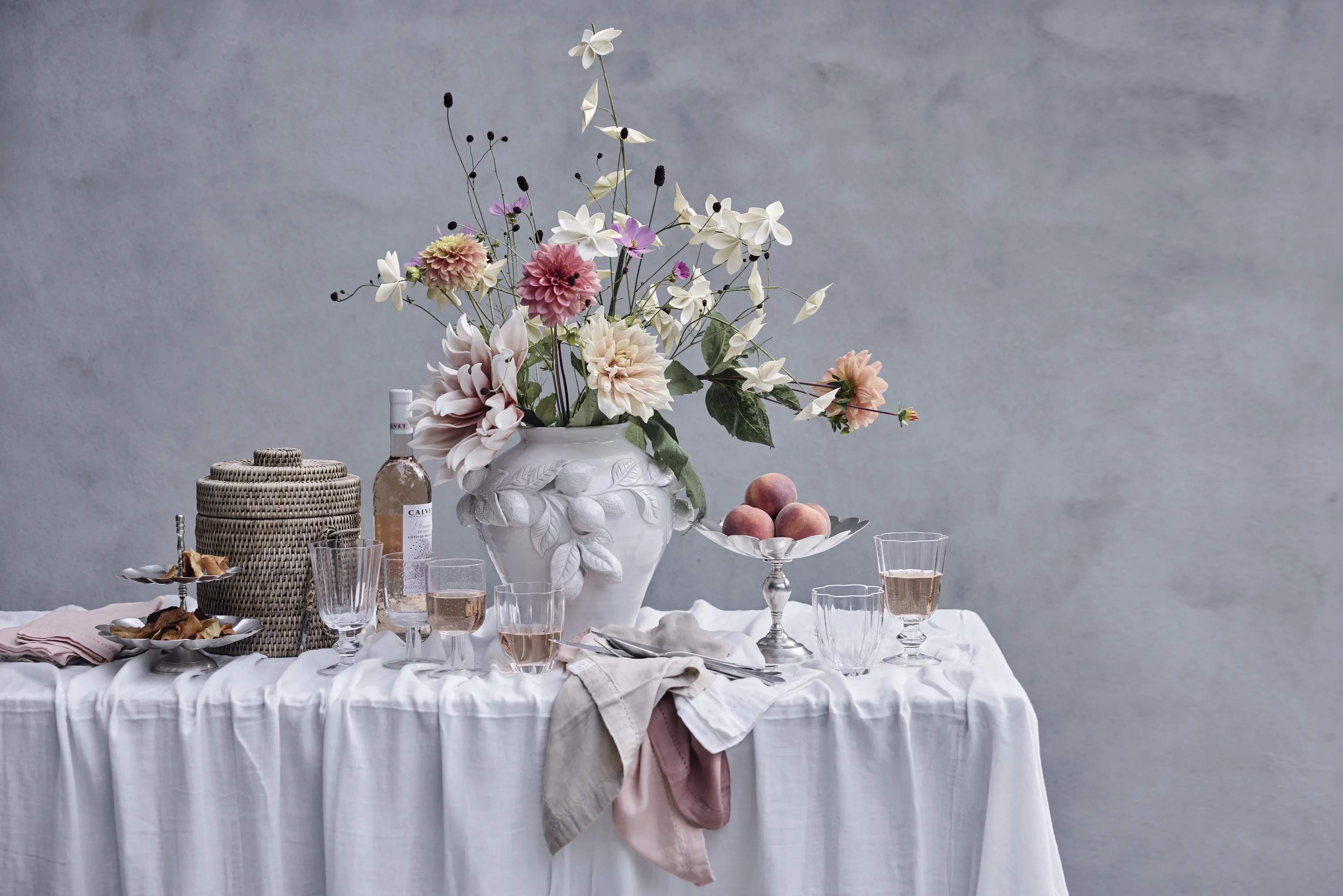 Lene Bjerre Vandglas Floretta Vandglas i Hvid, 2