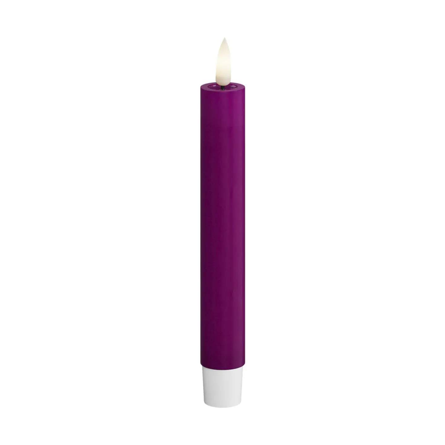 Deluxe Homeart LED-lys Real Flame LED Kronelys - 2 stk. i Violet , 15 cm, 3