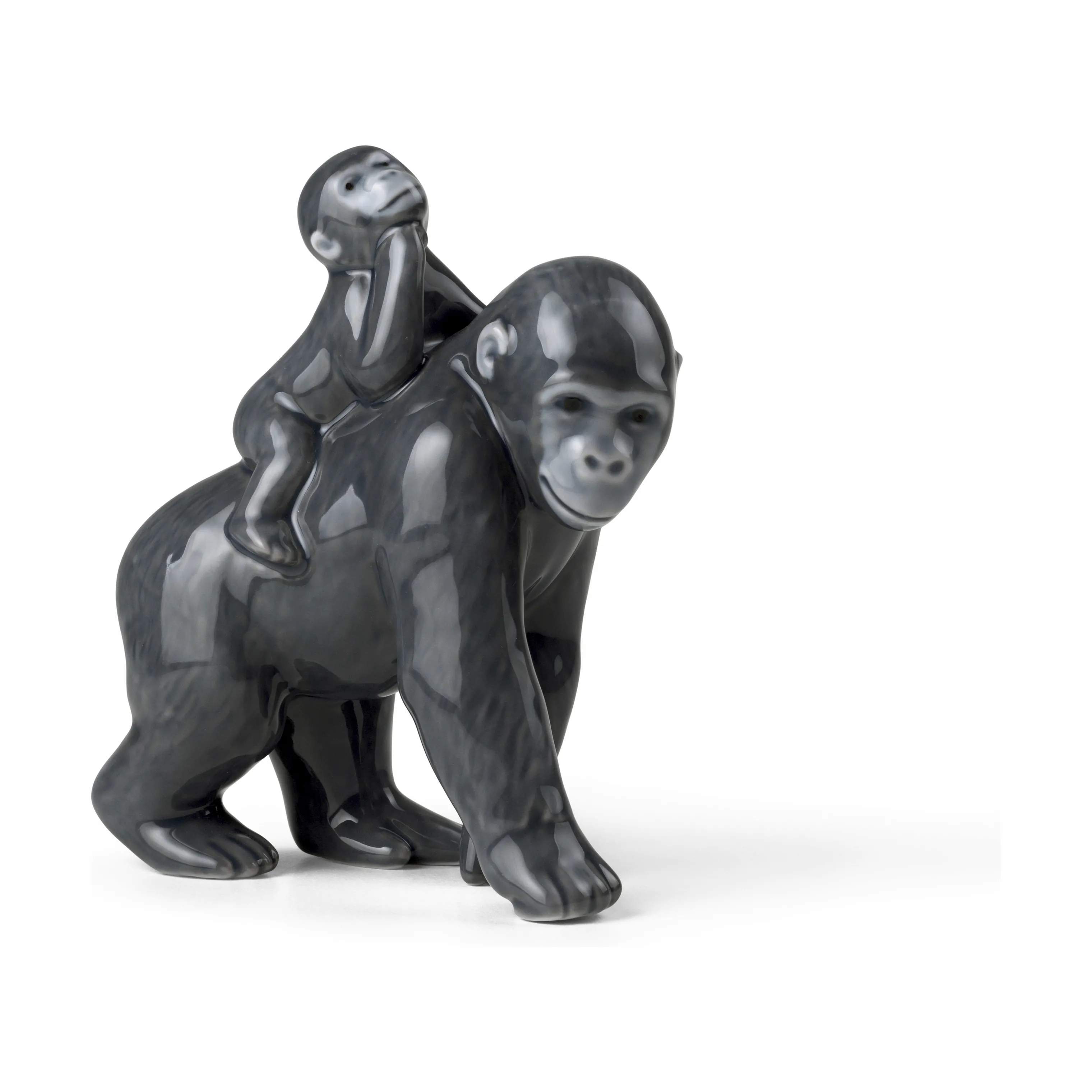 Royal Copenhagen dyrefigurer Årsfigur 2023 - Gorilla med baby