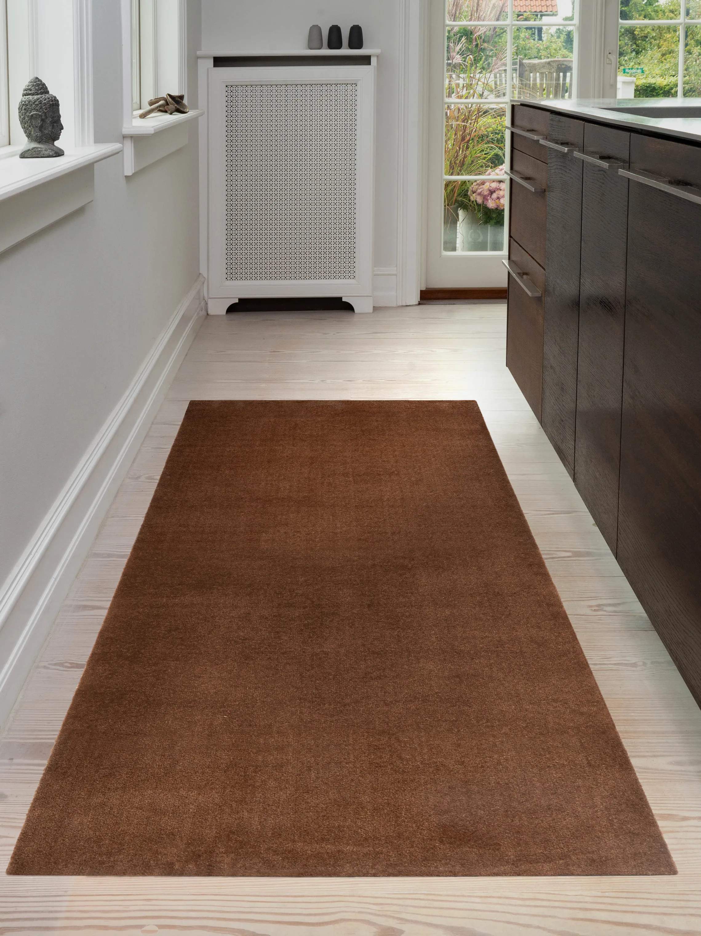 Tica Copenhagen Gulvtæpper Uni Color Gulvtæppe i cognac, B90 x L200 cm, 4