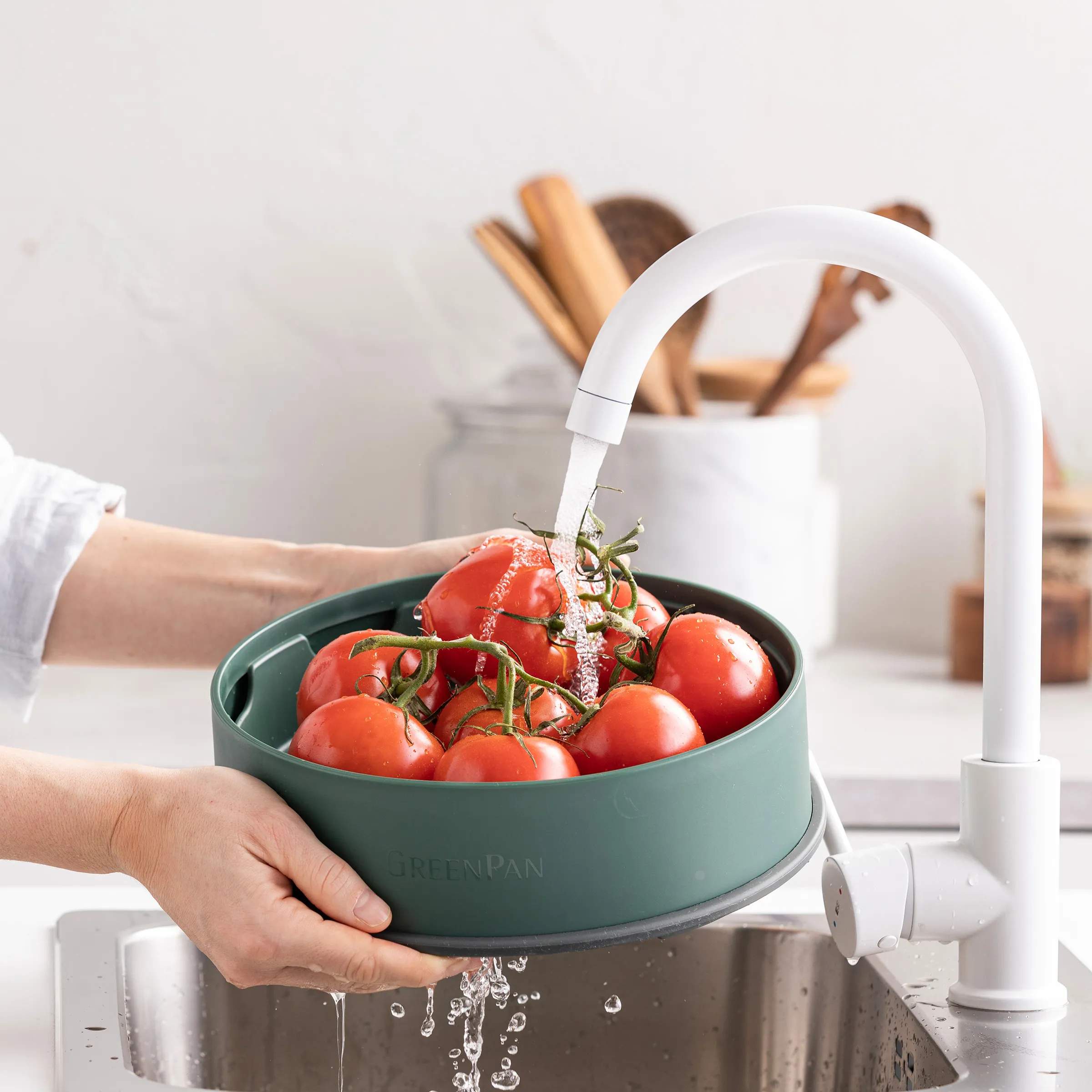 Greenpan Øvrigt køkkengrej Steamy Damper i Grøn, 7