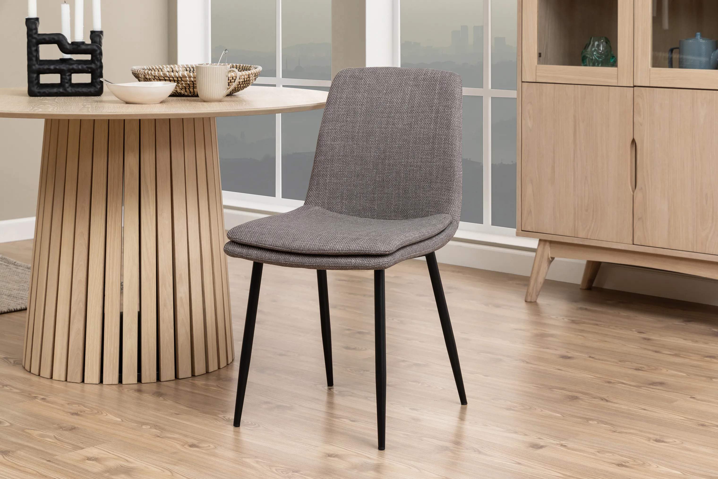 CASA Living Spisebordsstole Becca Spisebordsstol - 4 stk. i Gråbrun, 4 stk., 2