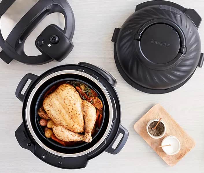 Instant Slowcookere og multicookere Duo Crisp 8 + Airfryer i Sort/sølvfarvet, 2