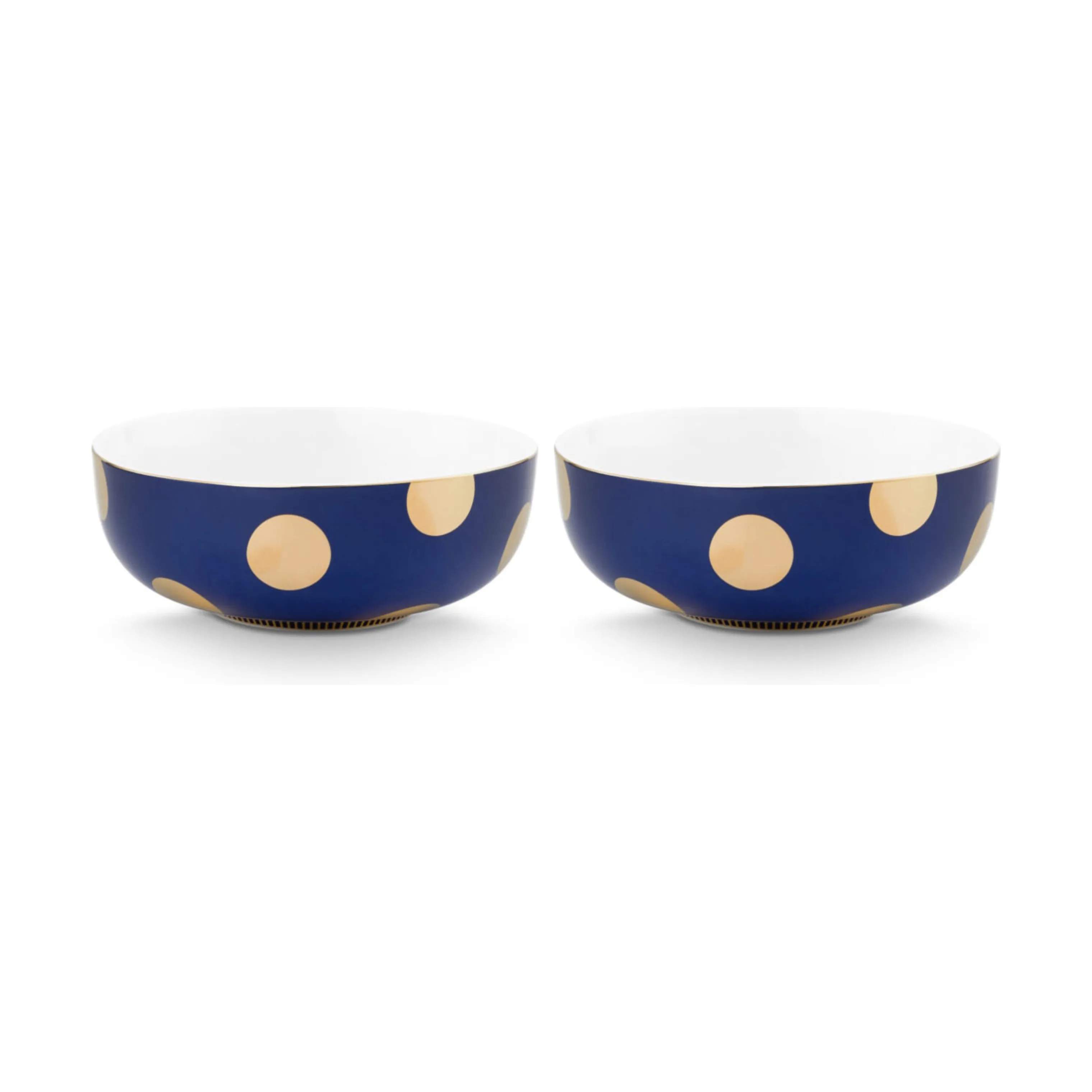 PIP Studio Serveringsskåle Dot Delight Skål - 2 stk. i Mørkeblå, 15 cm, 1