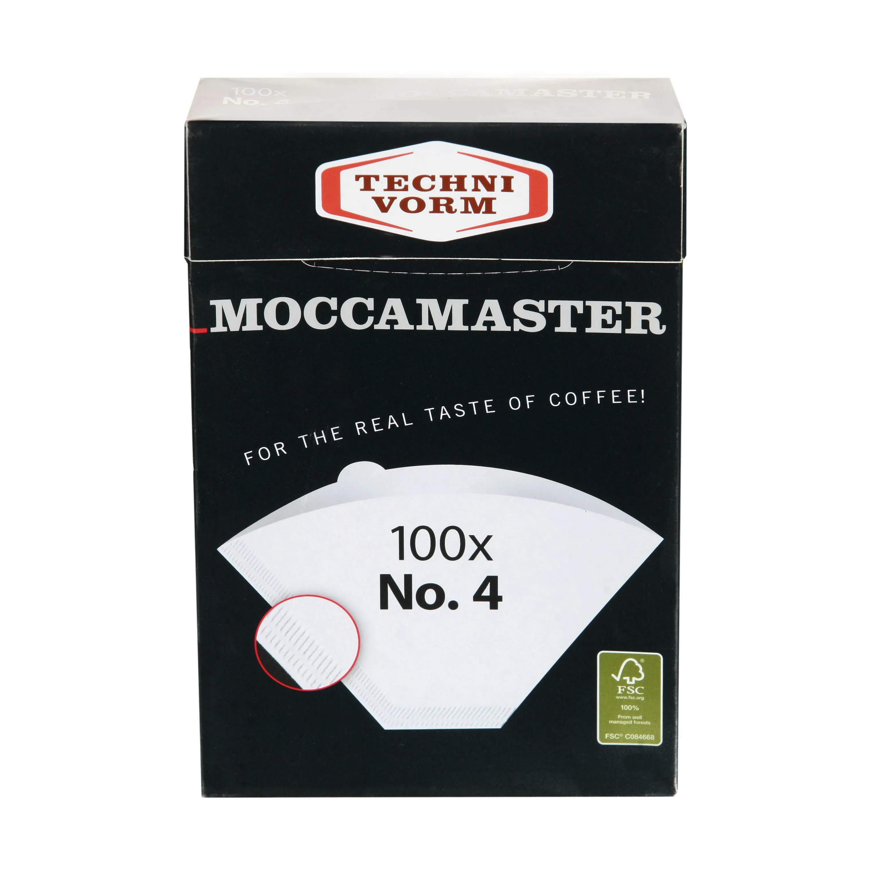 Moccamaster kaffefiltre Kaffefilter Nr. 4 - 100 stk.