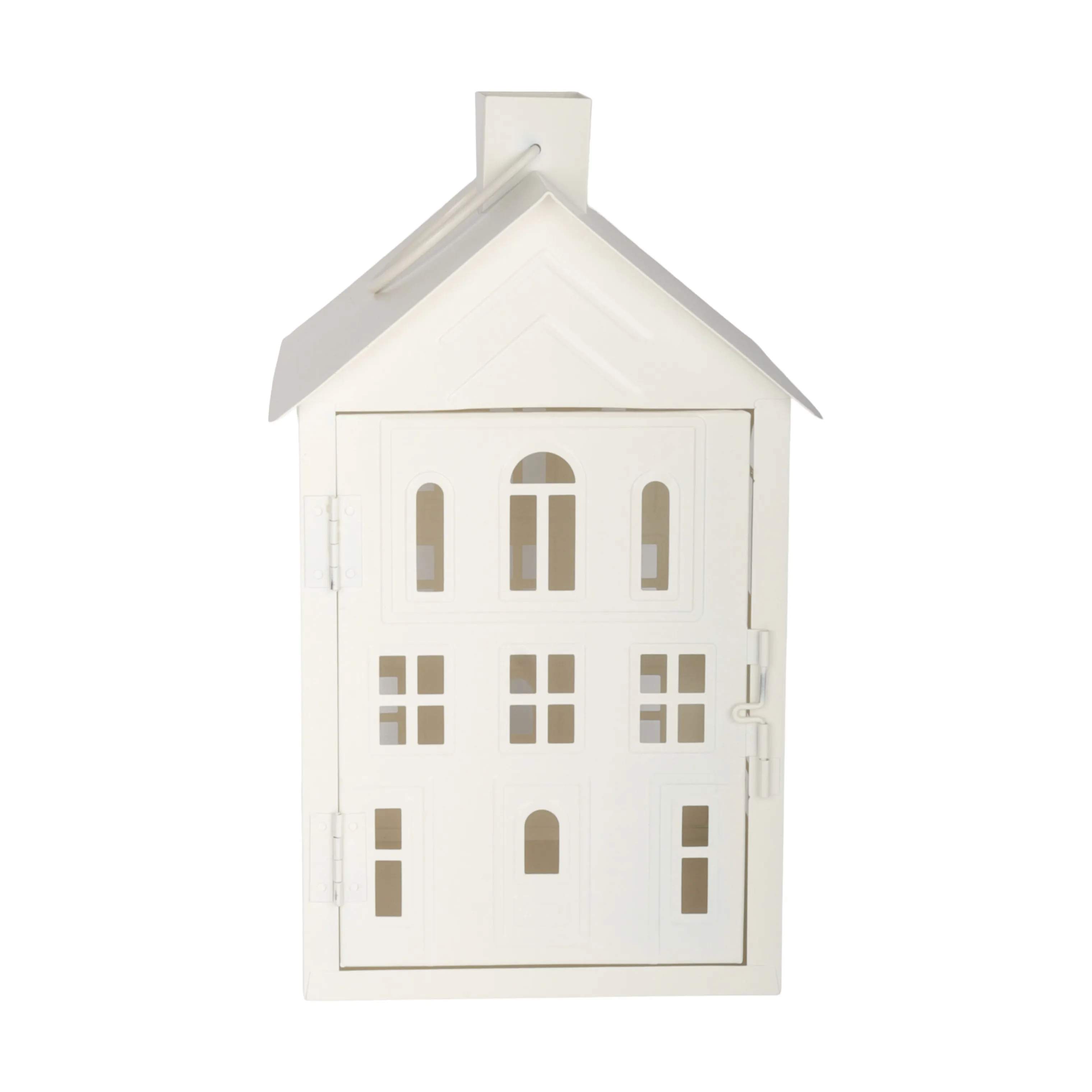 Casa Christmas Bloklysestage Lanterne i Hvid, 33,8 cm, 1