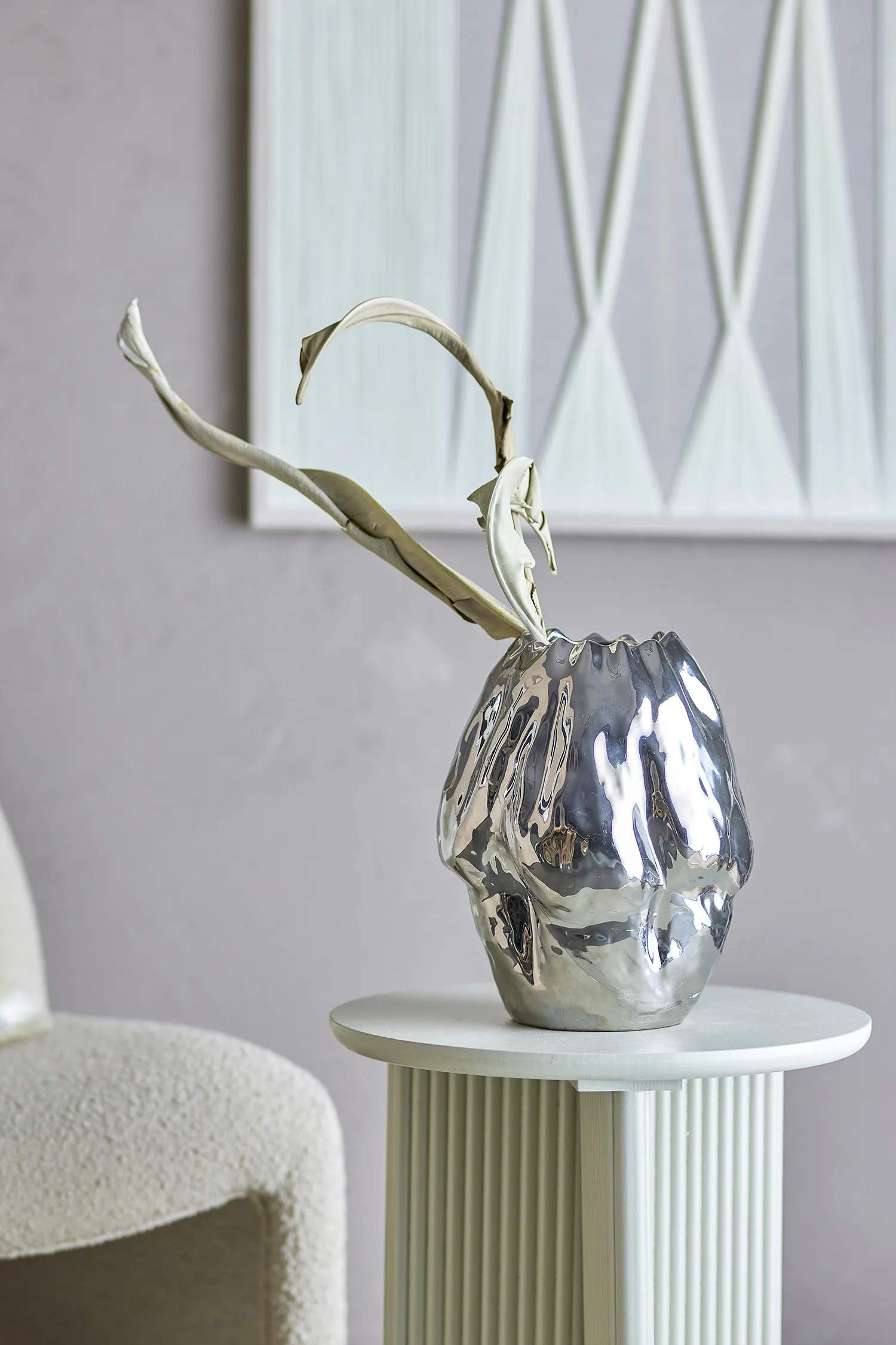 Bloomingville Vaser Vase - Bobby i Sølvfarvet, 2
