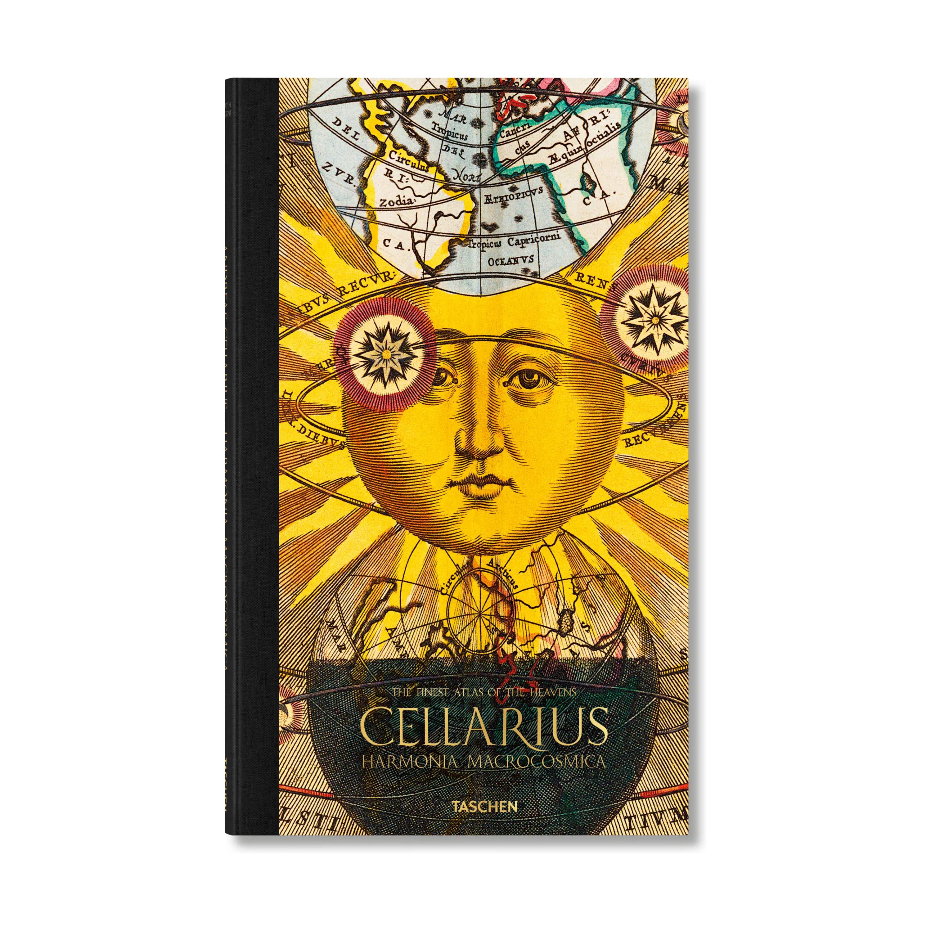 Taschen Bøger Cellarius: Harmonia Macrocosmica i Gul, 1