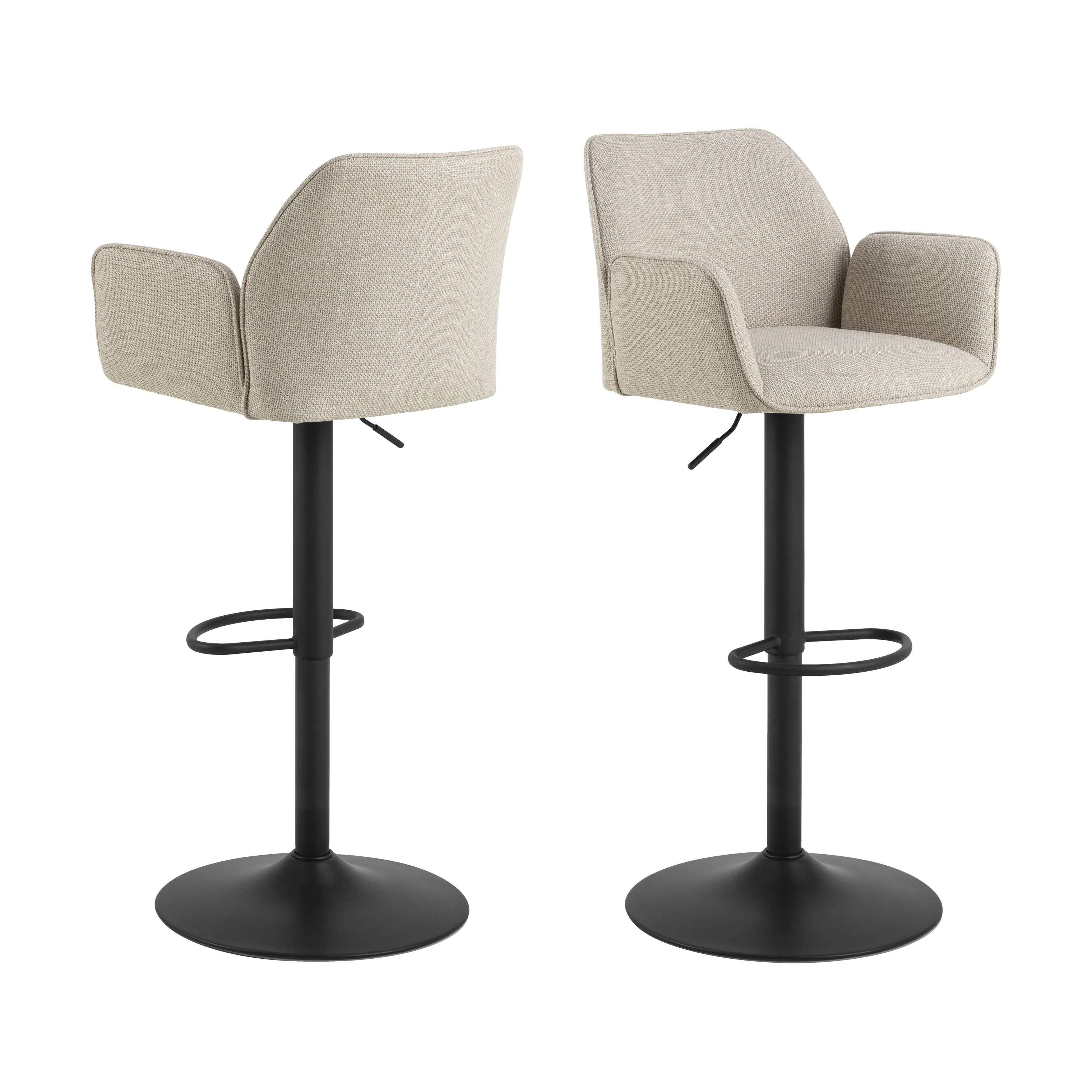 CASA Living Barstole Glenda Barstol i Beige/sort, 5