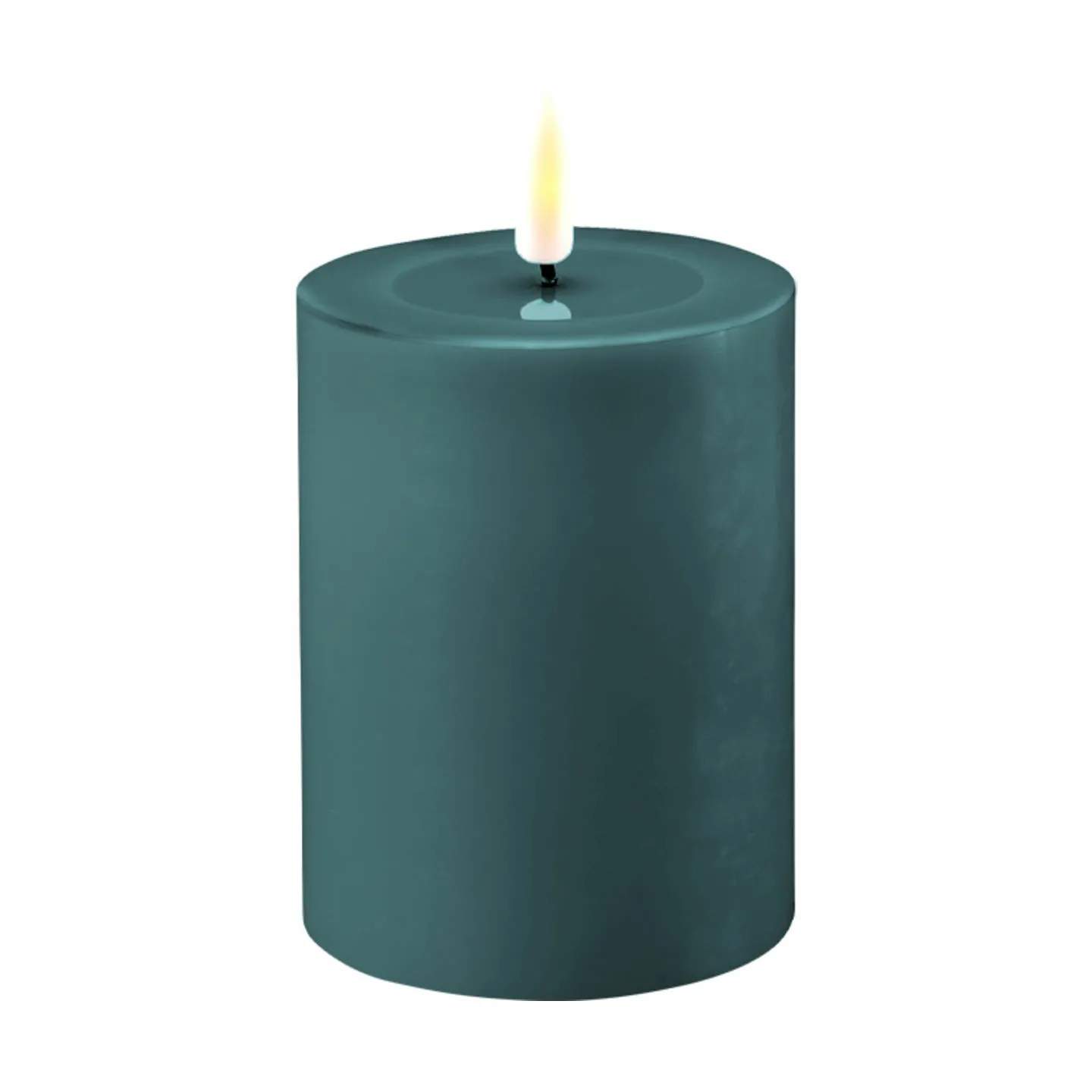 Real Flame LED Bloklys, jade green, large