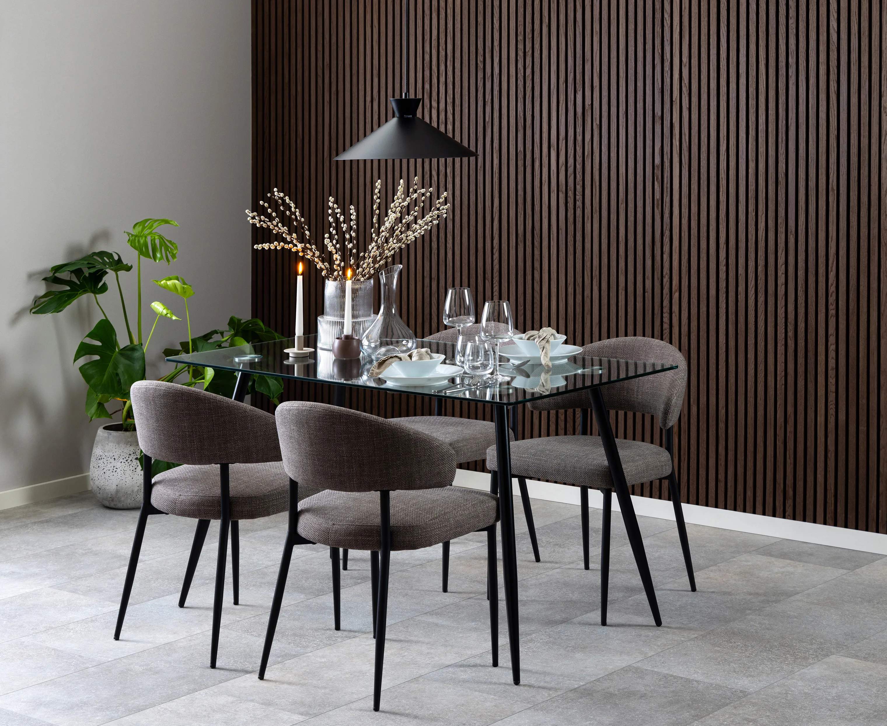 CASA Living Spisebordsstole Edina Spisebordsstol - 2 stk i Gråbrun, 3
