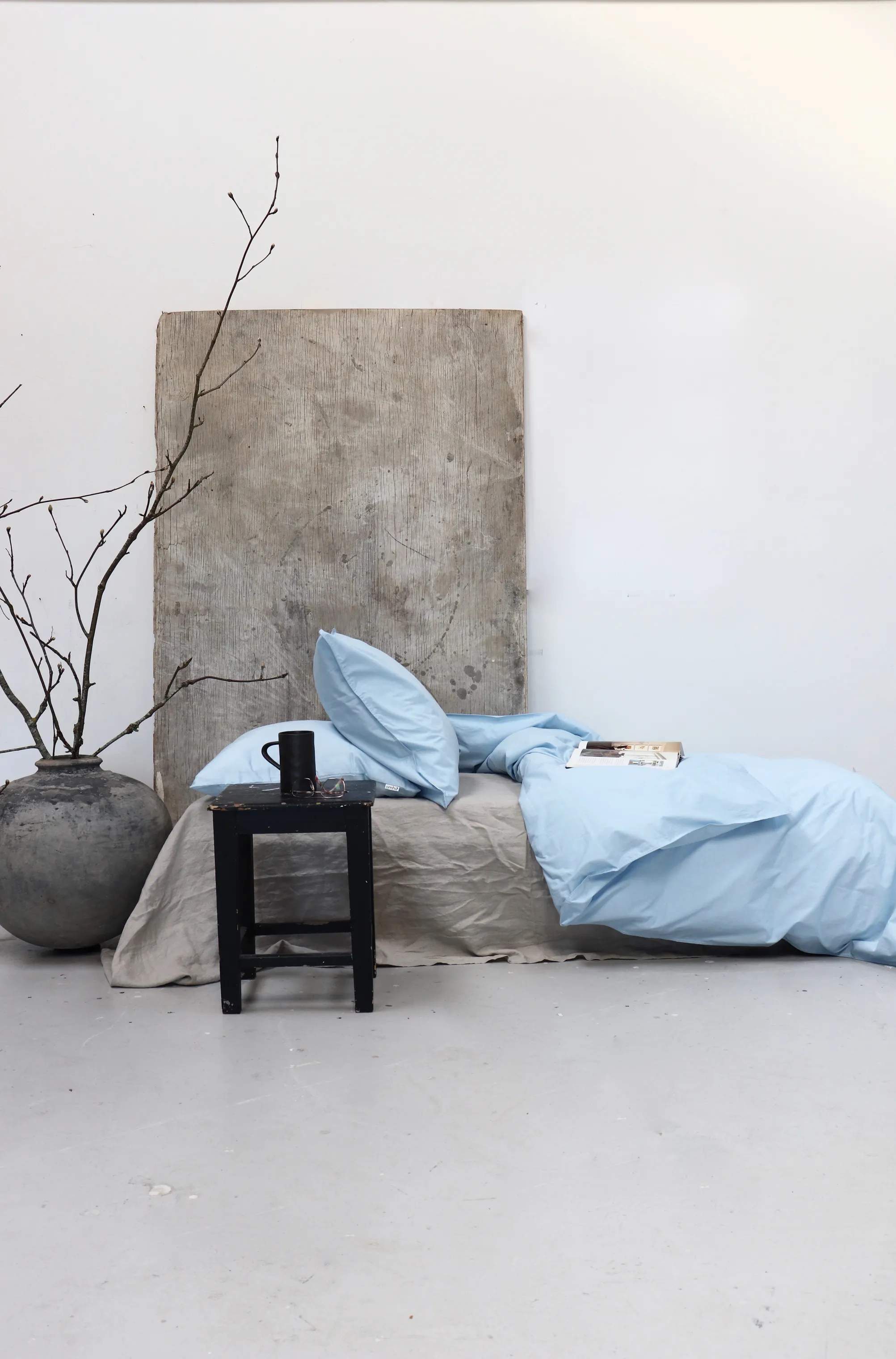 omhu Sengetøj Percale OMHU Percale Sengetøj i Lys Blå, B140 x L200 cm, 3