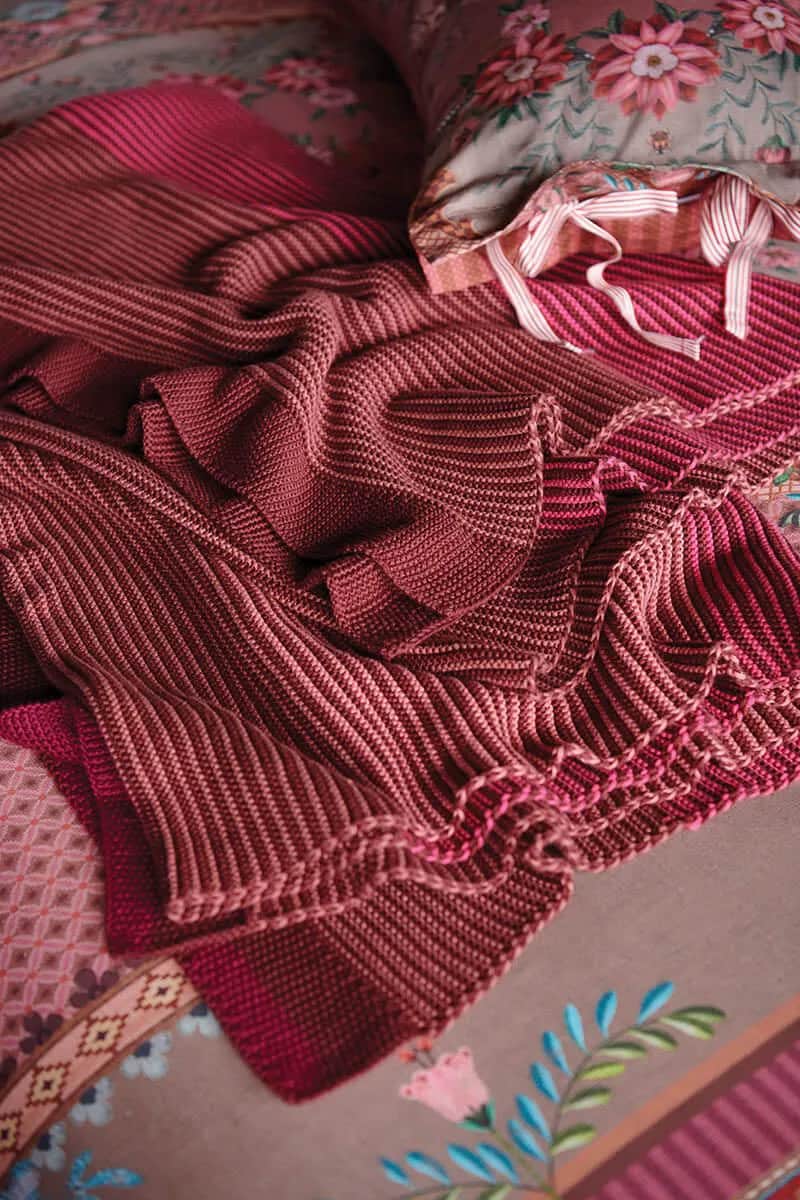 PIP Studio Plaider Blockstripe Plaid i Dark Pink, 5