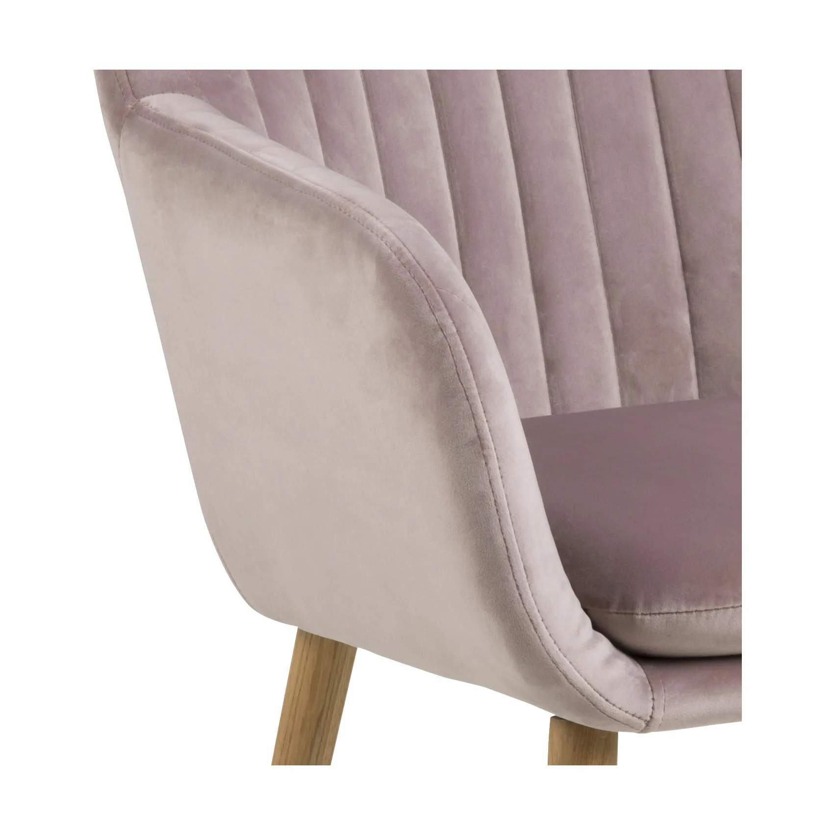 CASA Living Spisebordsstole Emilia Spisebordsstol i dusty rose/eg, 3
