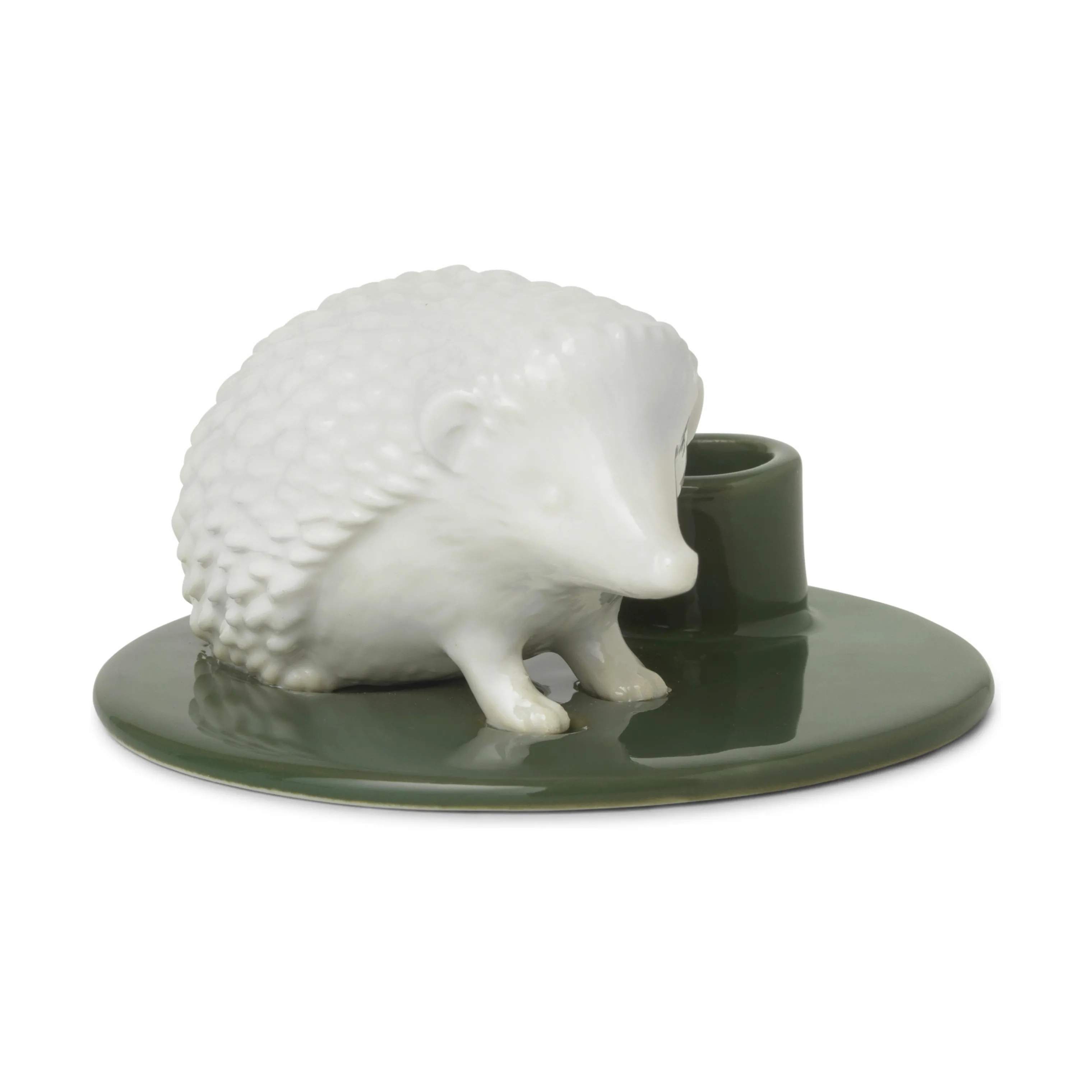 Dottir Kronelysestage Sweet Stories Hedgehog Lysestage i Hvid/grøn, 4,1 cm, 1