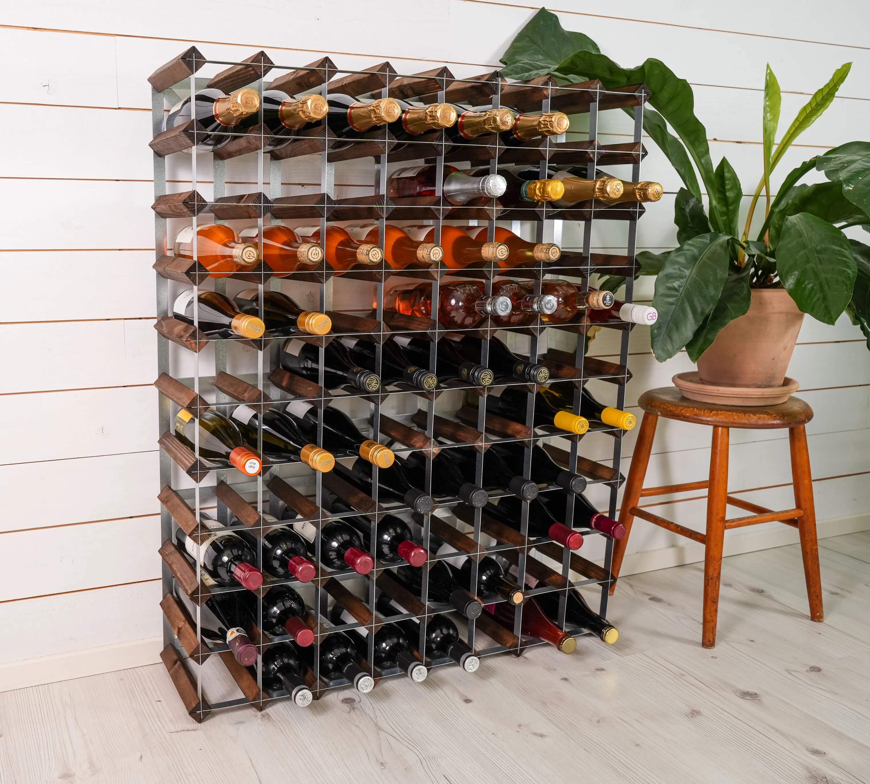 Traditional Wine Racks Vinreoler Vinreol i Mørk eg, 90 flasker, 3