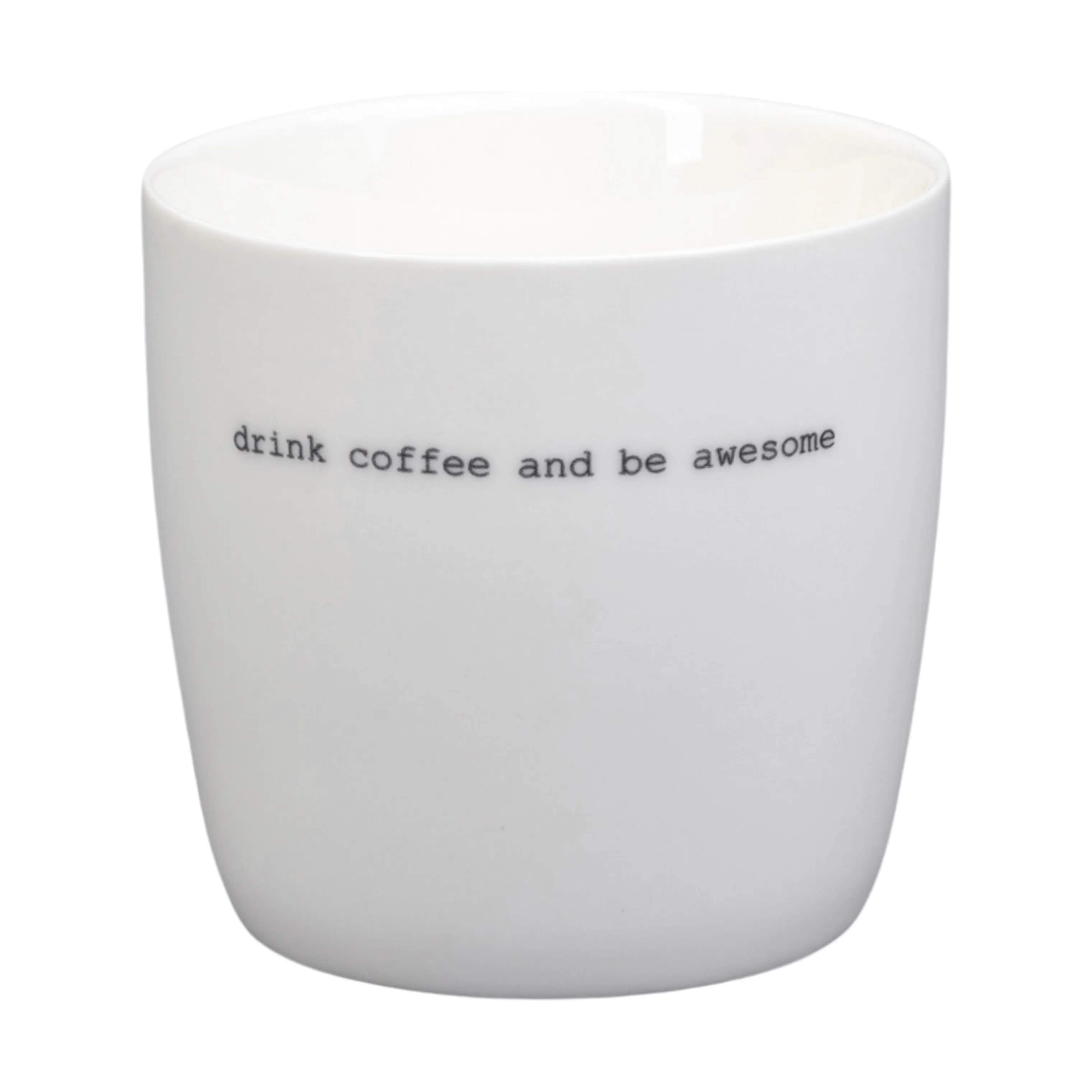 Krus - Drink Coffee, hvid, large