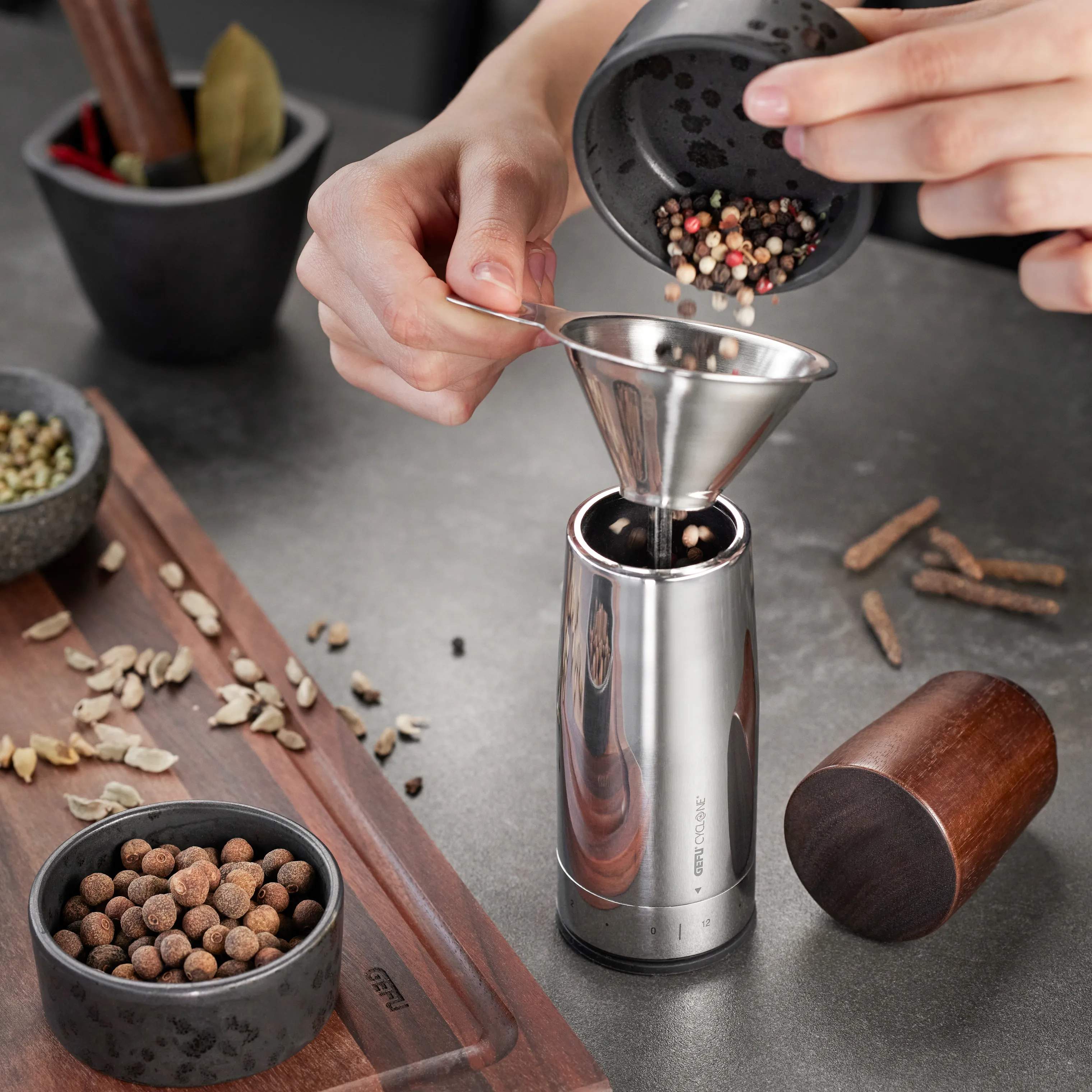 Gefu Øvrige kværne Spice-Grind Krydderikværn i Brun/Sølv, 3